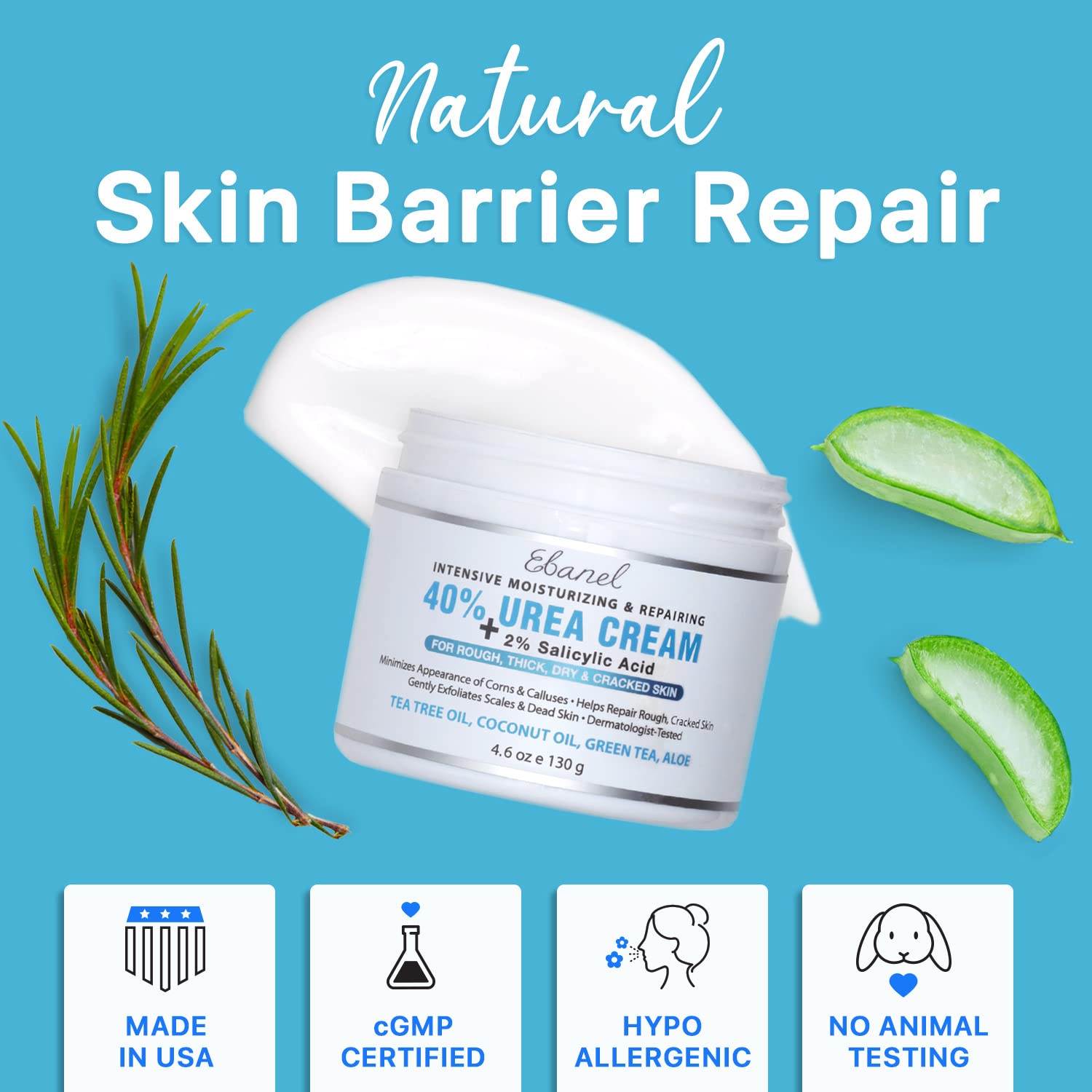 Ebanel Bundle of Fungus Treatment 1 Oz, and 2 Pack 40% Urea Cream 4.6 Oz Ebanel buy supplements Au