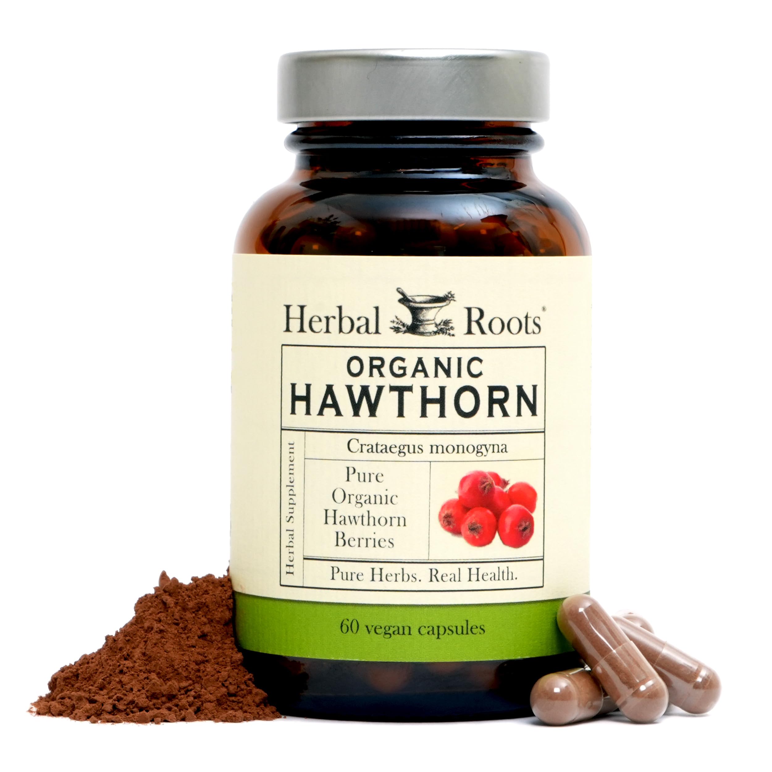 Herbal Roots Organic Hawthorn Berry Capsules | Extra Strength 1,200mg per Serving Herbal Roots Au supplements