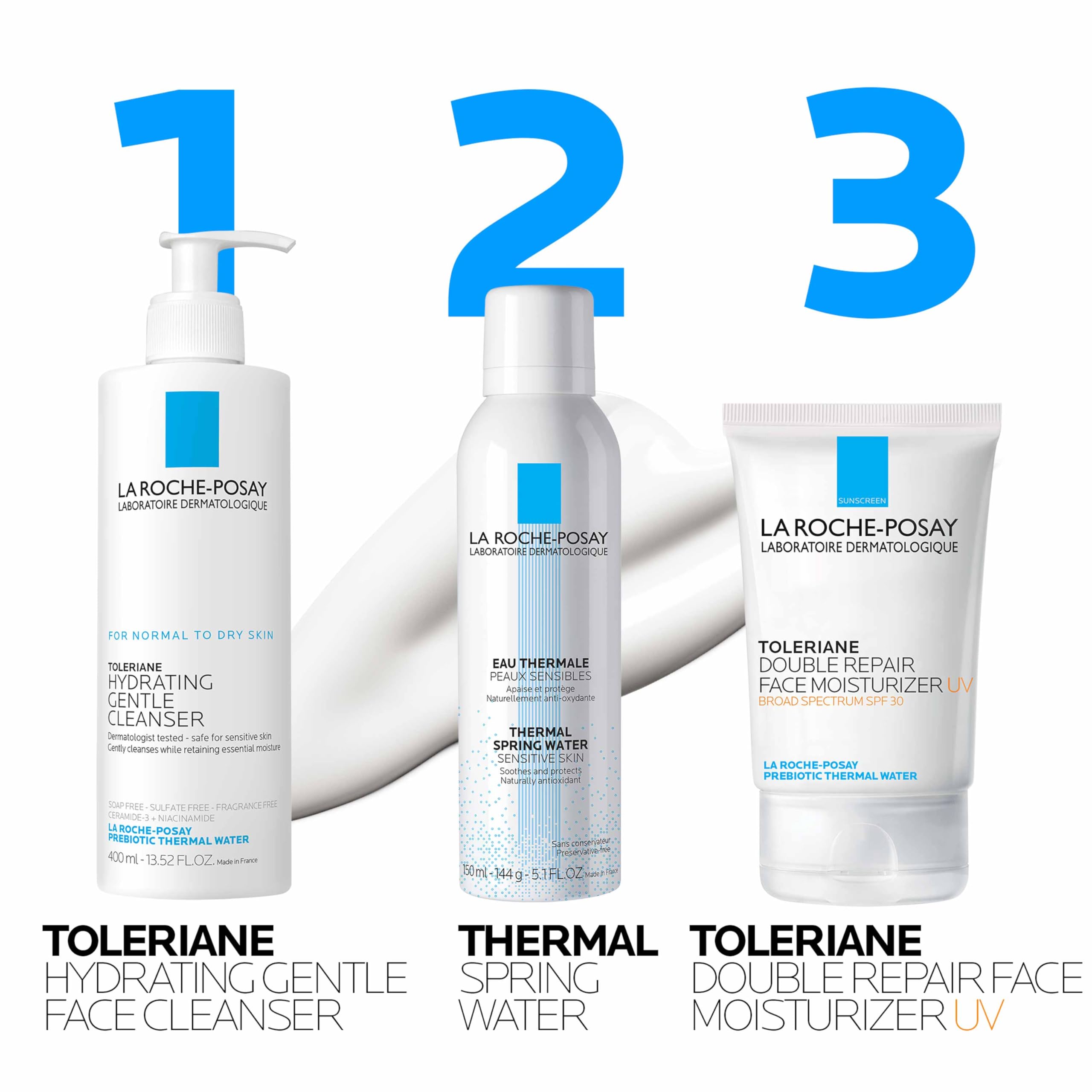 La Roche-Posay Toleriane Double Repair UV SPF Moisturizer for Face, Daily Facial Moisturizer with Sunscreen SPF 30