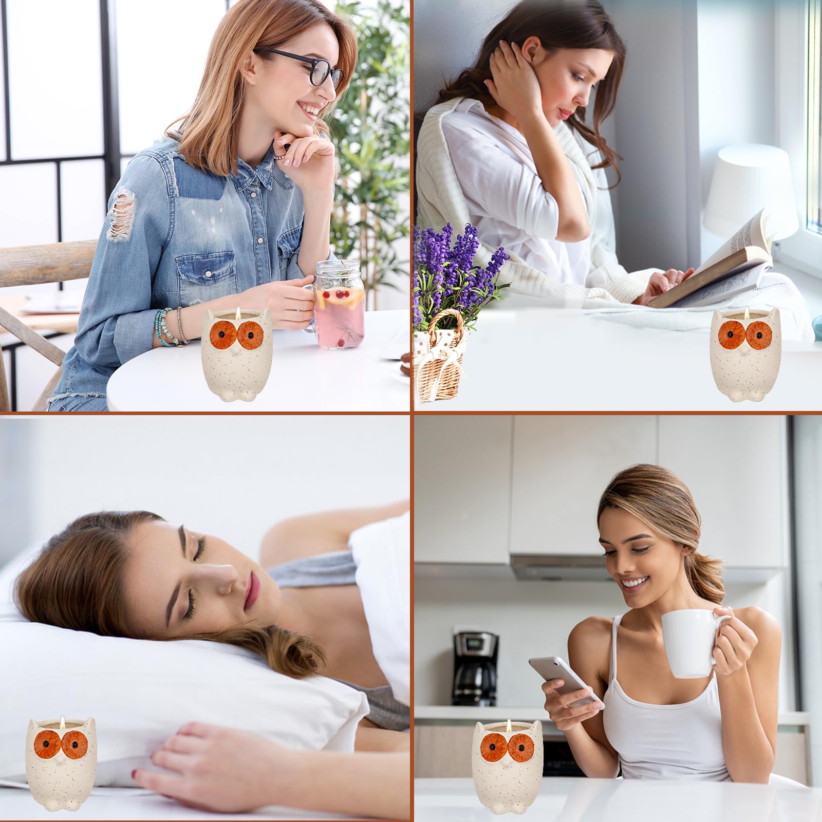 ETAKISH Lavender Scented Candle Gifts for Women, Cute Owl Highly Scented Aromatherapy Candle ETAKISH Au supplements