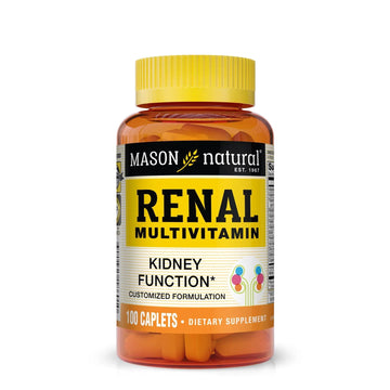 MASON NATURAL Renal Multivitamin, with ALA, Biotin, & B Vitamins for Daily Support,100 Caplets MASON NATURAL Au supplements