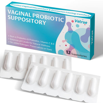 vetrue Vaginal Probiotic Suppository, Feminine Health for Comfort, pH Balance, Odor Control vetrue Au supplements