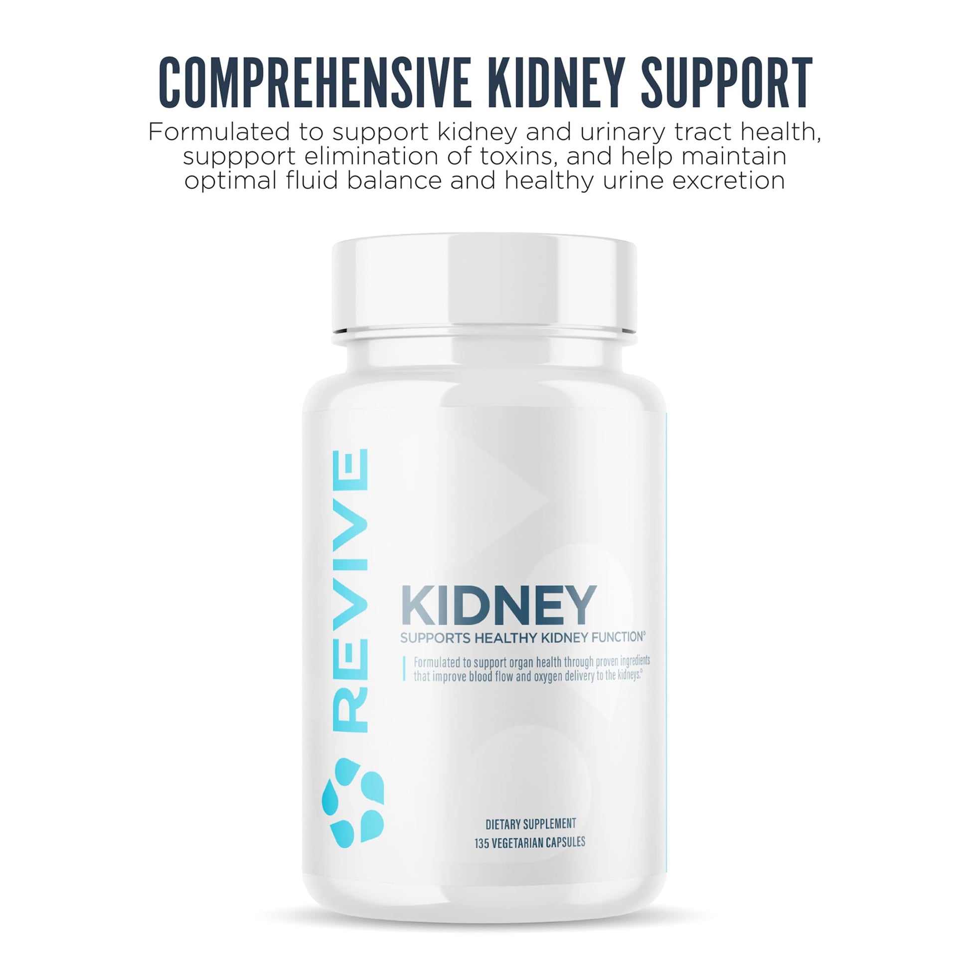 Revive MD Kidney Support Supplement for Men & Women – Kidney Cleanse & Detox Capsules for Overall Health & Function – Vegan-Friendly, Gluten-Free & Soy-Free (135 Vegetarian Capsules, 45 Servings) Revive Au supplements