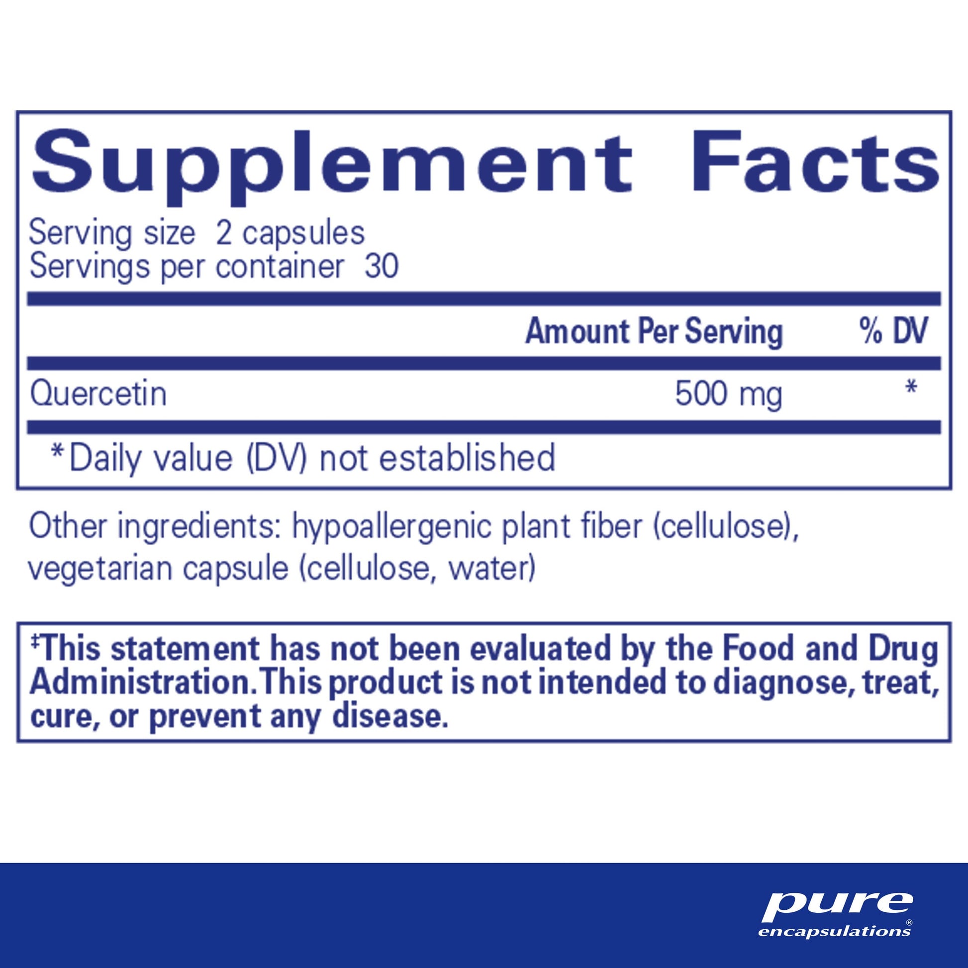 Pure Encapsulations Quercetin - Supplement with Bioflavonoids - 60 Caps Pure Encapsulations Au supplements