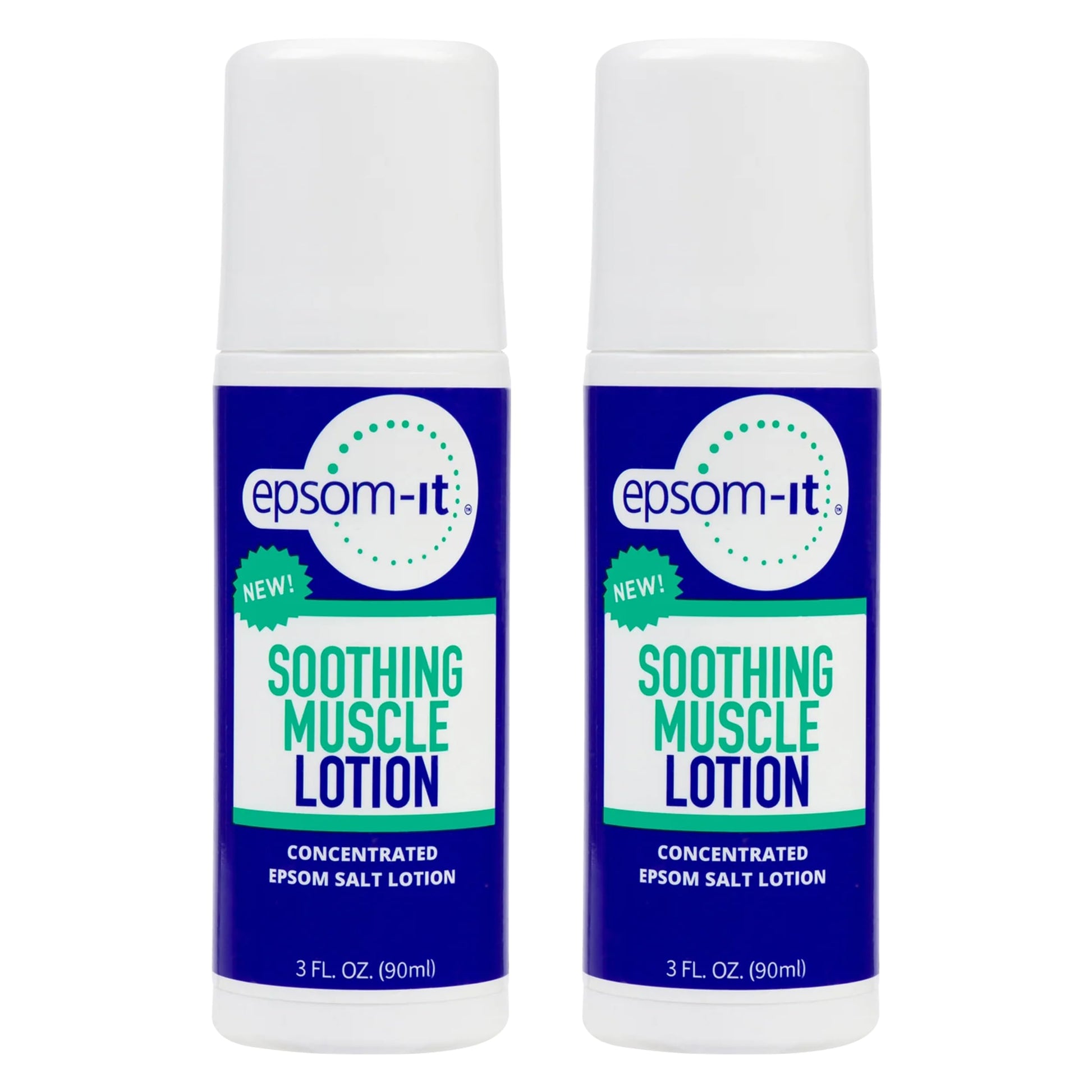 EPSOM-IT Soothing Muscle Lotion - Roll On Epsom Salt Lotion with Arnica for Muscle Stiffness, Leg, Knees and Feet Discomfort, Topical Magnesium Cream, 3oz, 2-Pack EPSOM-IT Au supplements