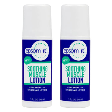 EPSOM-IT Soothing Muscle Lotion - Roll On Epsom Salt Lotion with Arnica for Muscle Stiffness, Leg, Knees and Feet Discomfort, Topical Magnesium Cream, 3oz, 2-Pack EPSOM-IT Au supplements
