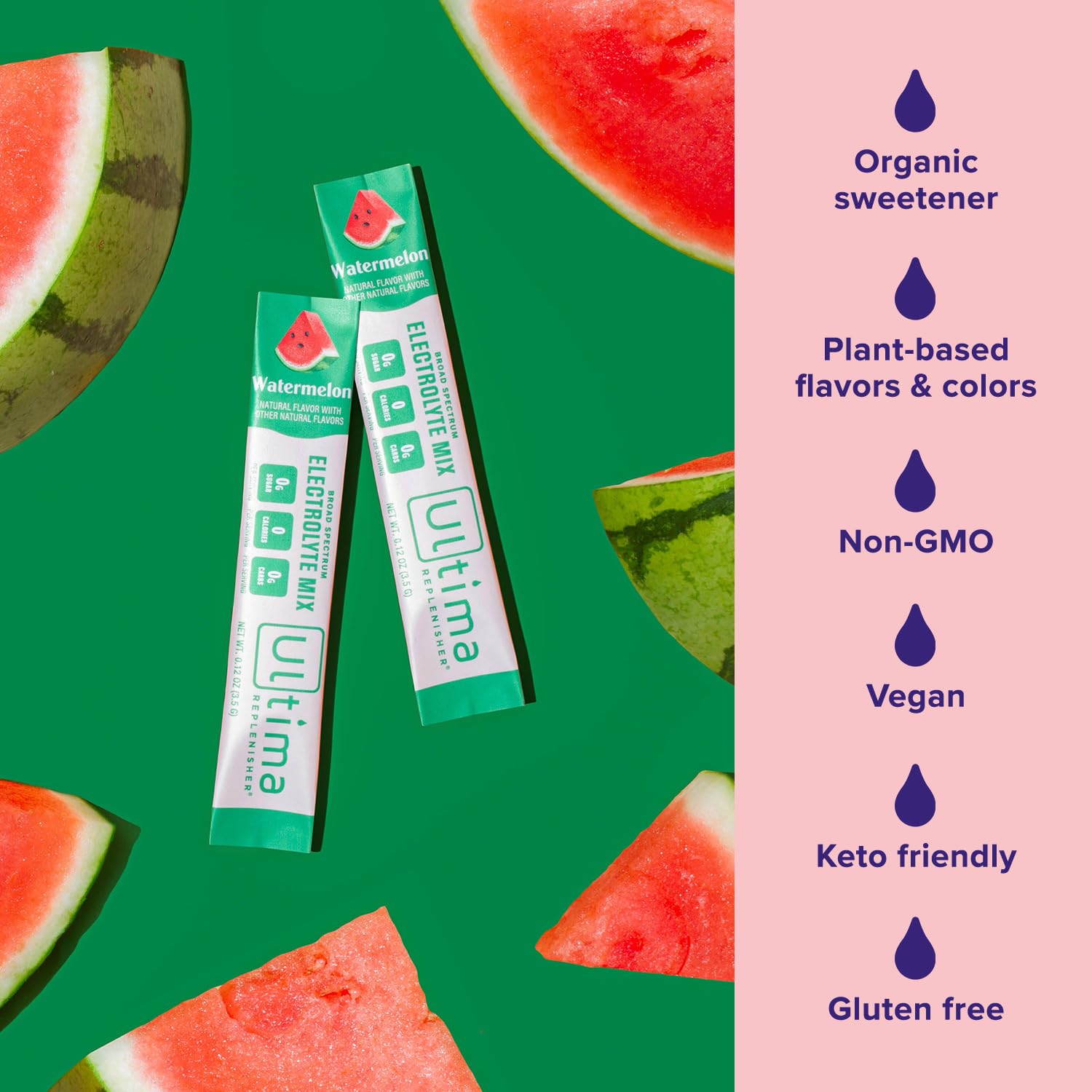 Ultima Replenisher Daily Electrolyte Drink Mix – Watermelon, 20 Stickpacks Ultima Replenisher Au supplements