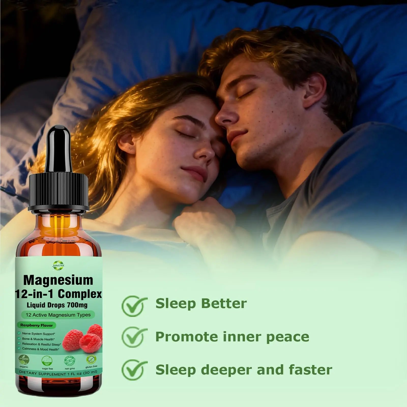 Magnesium 12 in 1 Complex Liquid Drops 700mg, High Absorption Magnesium Glycinate Citrate Malate Taurate & 8 Forms, Magnesium Complex Blend Supplement for Sleep Muscle Nerve Energy Heart Health JUIWEFKK Au supplements
