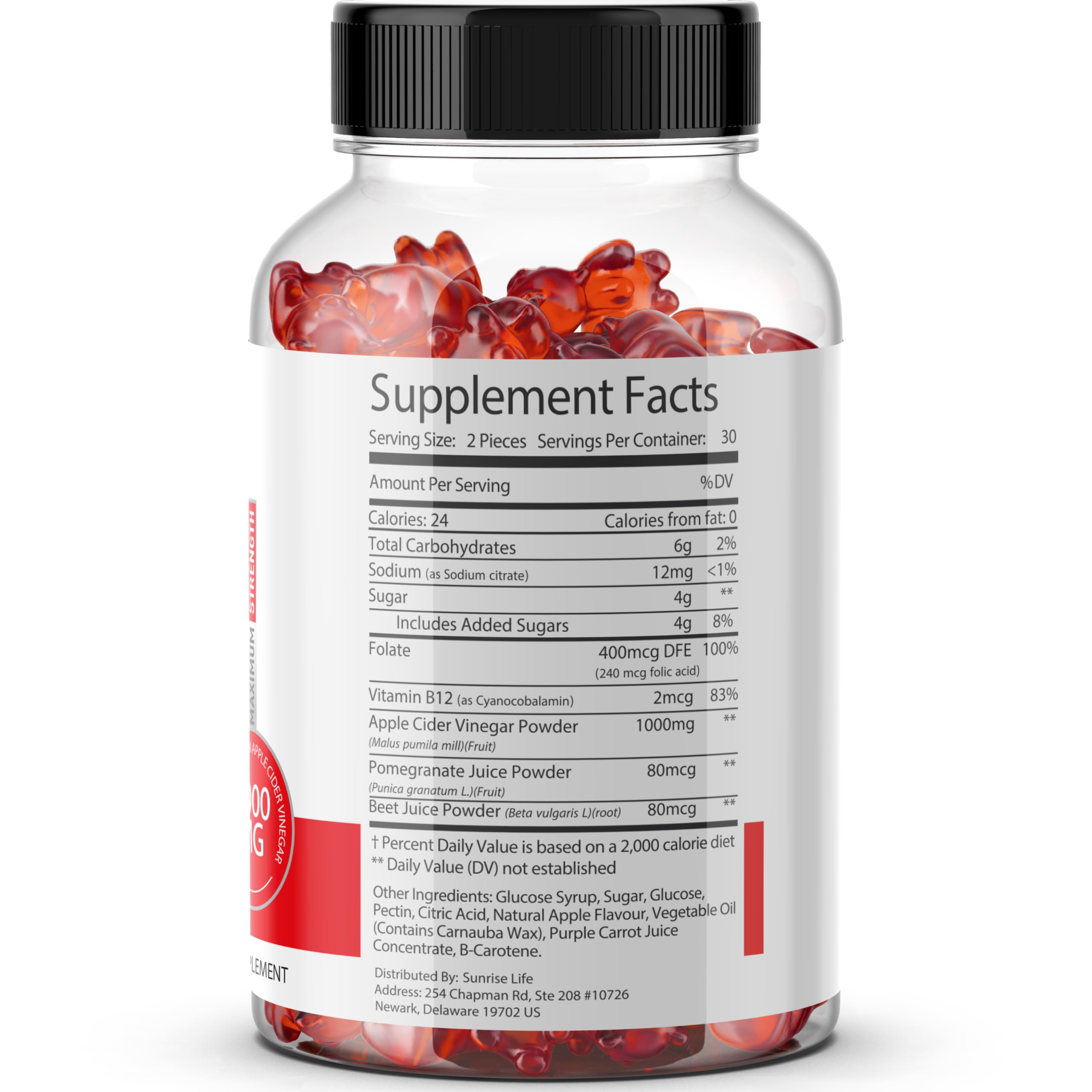 Sunrise Life Keto Bites ACV Gummies | 1000mg | Apple Cider Vinegar Gummies Sunrise Life Au supplements