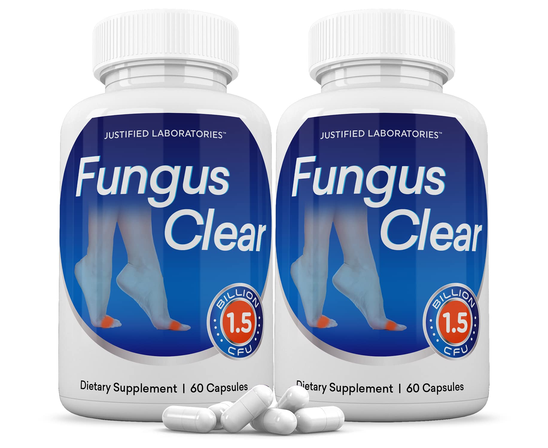 Justified Laboratories (2 Pack) Fungus Clear 1.5 Billion CFU Probiotic Pills 120 Capsules Justified Laboratories Au supplements