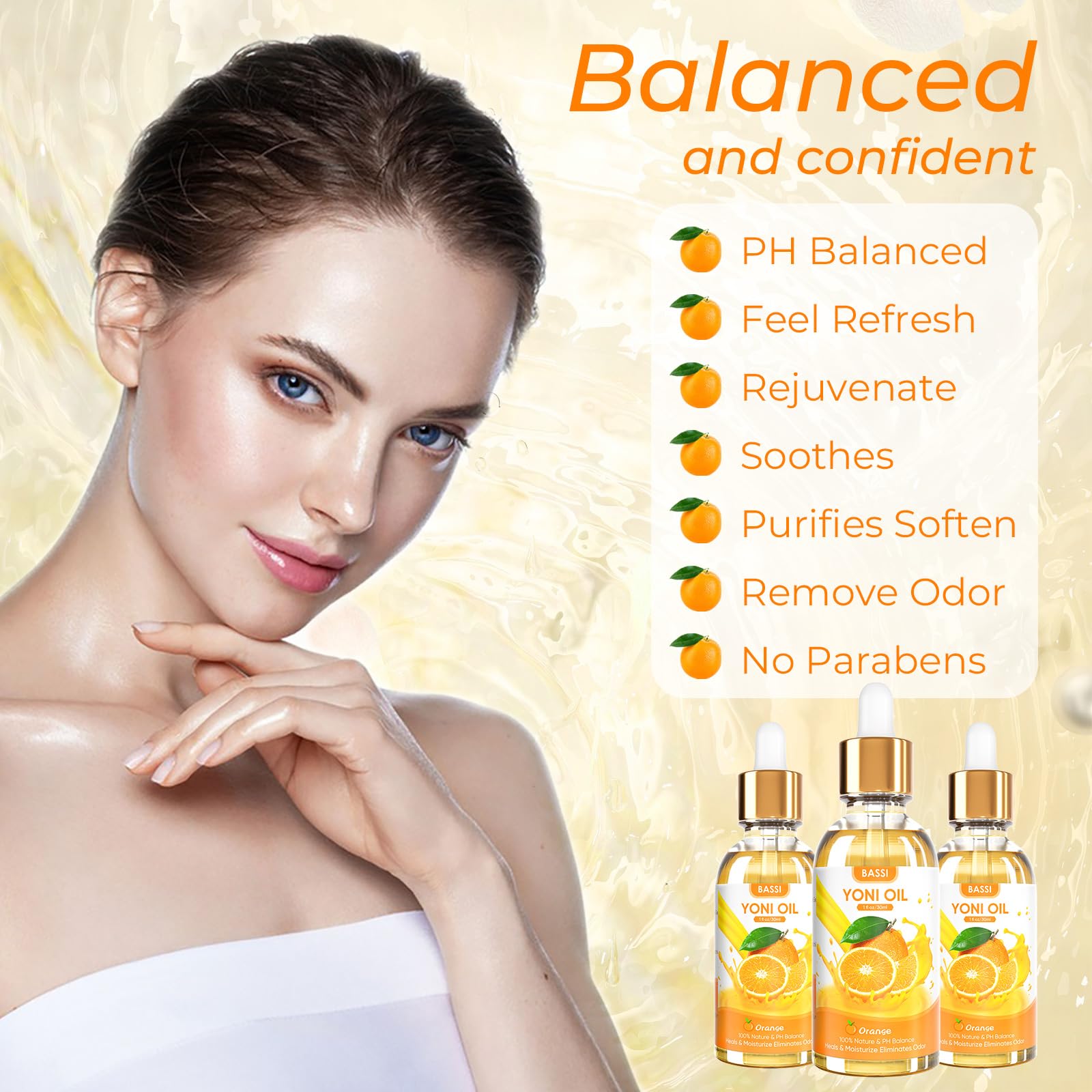 BASSI 2PCS Yoni Oil Organic Feminine Oil Vaginal Moisturizer - Ph Balance for Women - Feminine Deodorant BASSI Au supplements