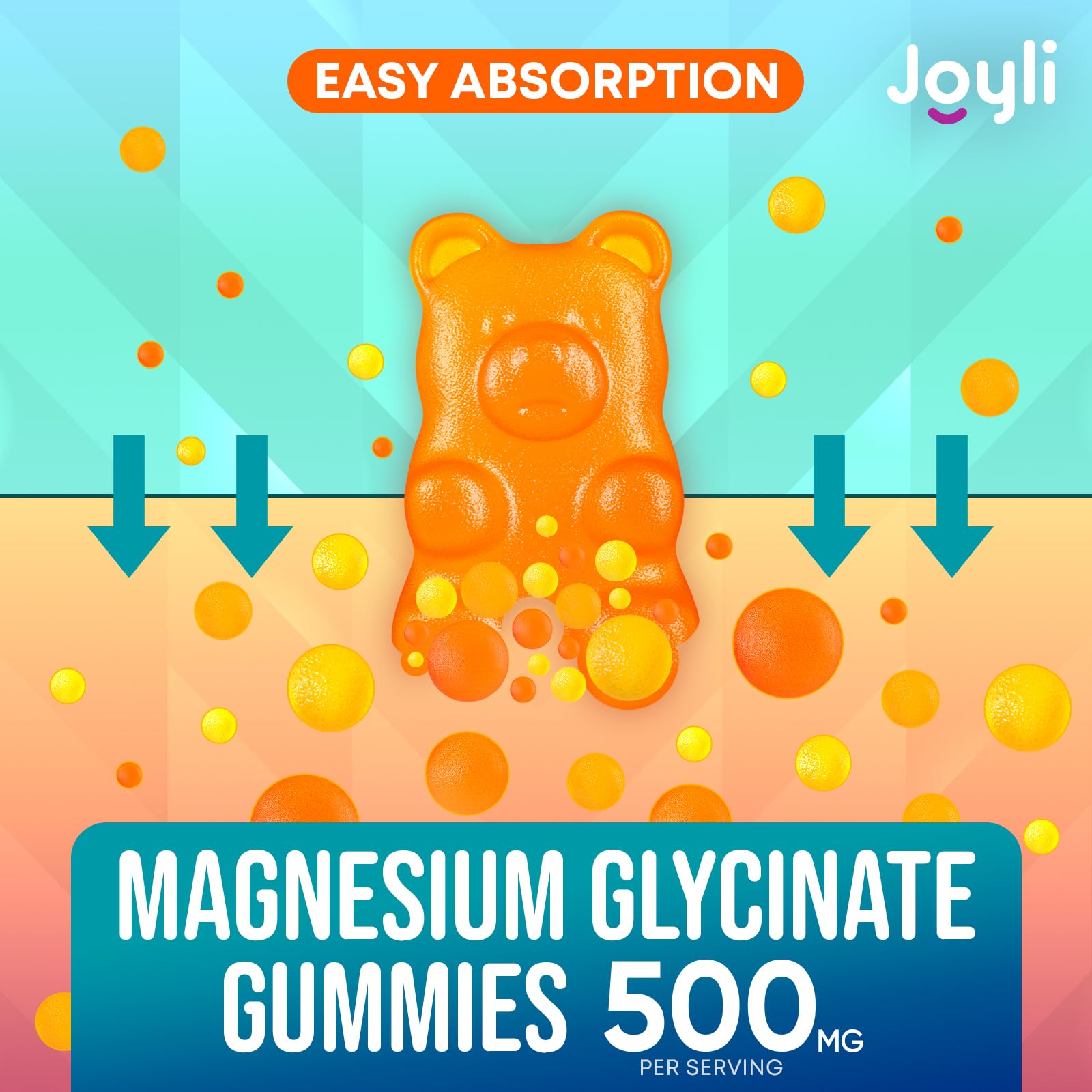 Magnesium Glycinate Gummies for Adults 500mg - Chewable Magnesium Glycinate for Kids Sleep, Glicinato De Magnesio para Mujeres, 60 Count JOYLI Nutrition Au supplements