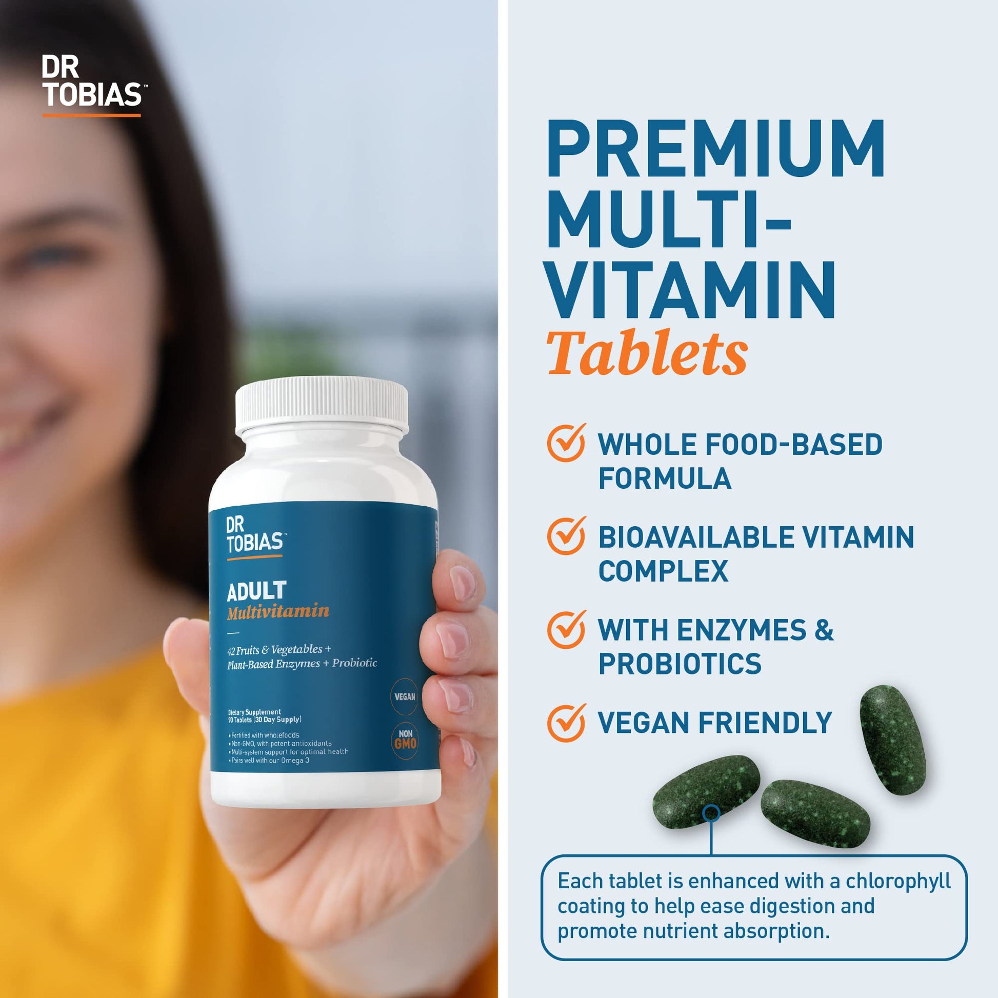 Dr. Tobias Adult Multivitamin for Women & Men, Energy & Immune Support from 42 Fruits Dr. Tobias Au supplements