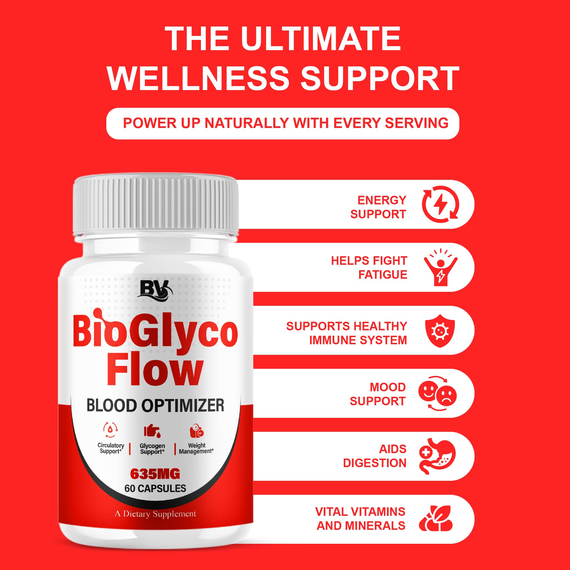 BioGlyco Flow Advanced Daily Multivitamin Health Support and All Natural Wellness Supplement Formula, BioGlyco Flow Premium Health and Wellness Support Formula Supplement (2 Pack - 120 Capsules) BLUE VIBE Au supplements
