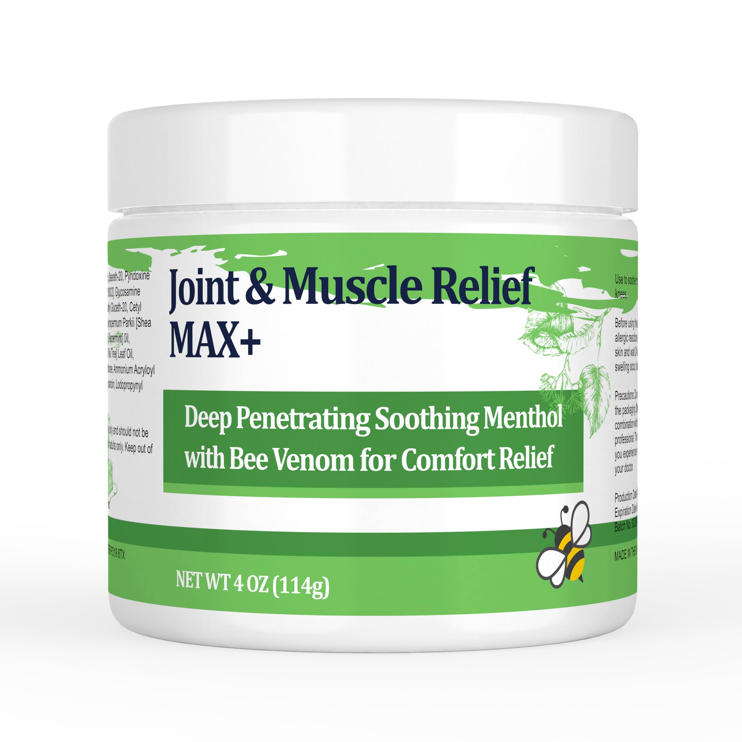 DUBOONAIO Max Energy Bee Venom Cream, Muscle Joint Soothing Cream, Pure Natural, for Back, Neck, Hands, Feet, Shoulder, Leg, Knee, Ankle Care DUBOONAIO Au supplements