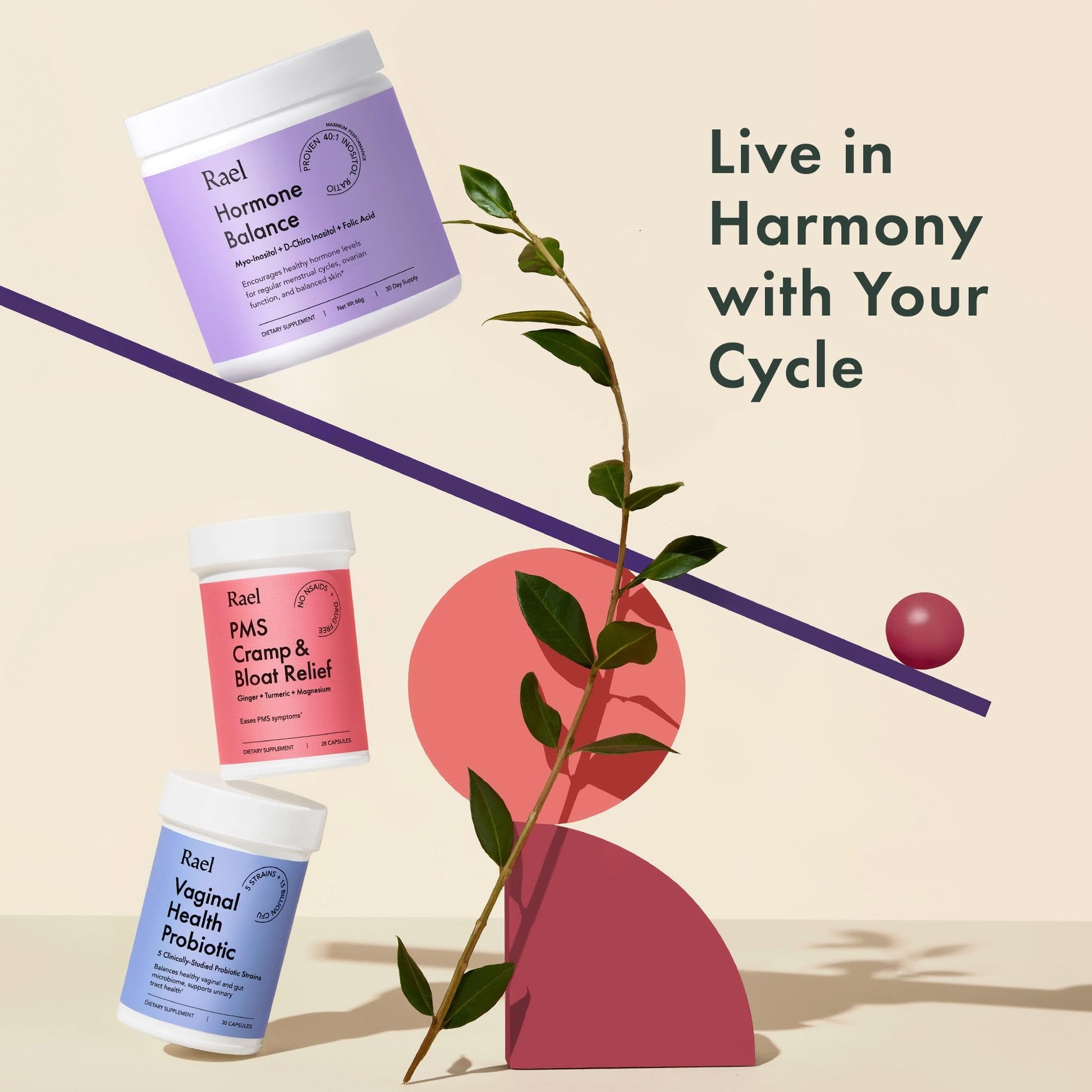 Rael Hormone Balance for Women, Myo Inositol Powder - Myo-Inositol & D-Chiro Inositol Rael Au supplements