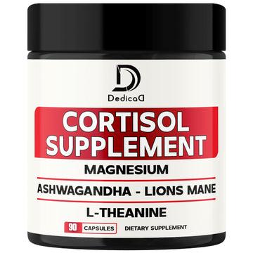 DEDICAD 9in1 Cortisol Supplement - Ashwagandha and Magnesium Glycinate and Chelate - Brain Health & Restful Night & Mood Balance - 90 Capsules Supply 45 Days DEDICAD Au supplements