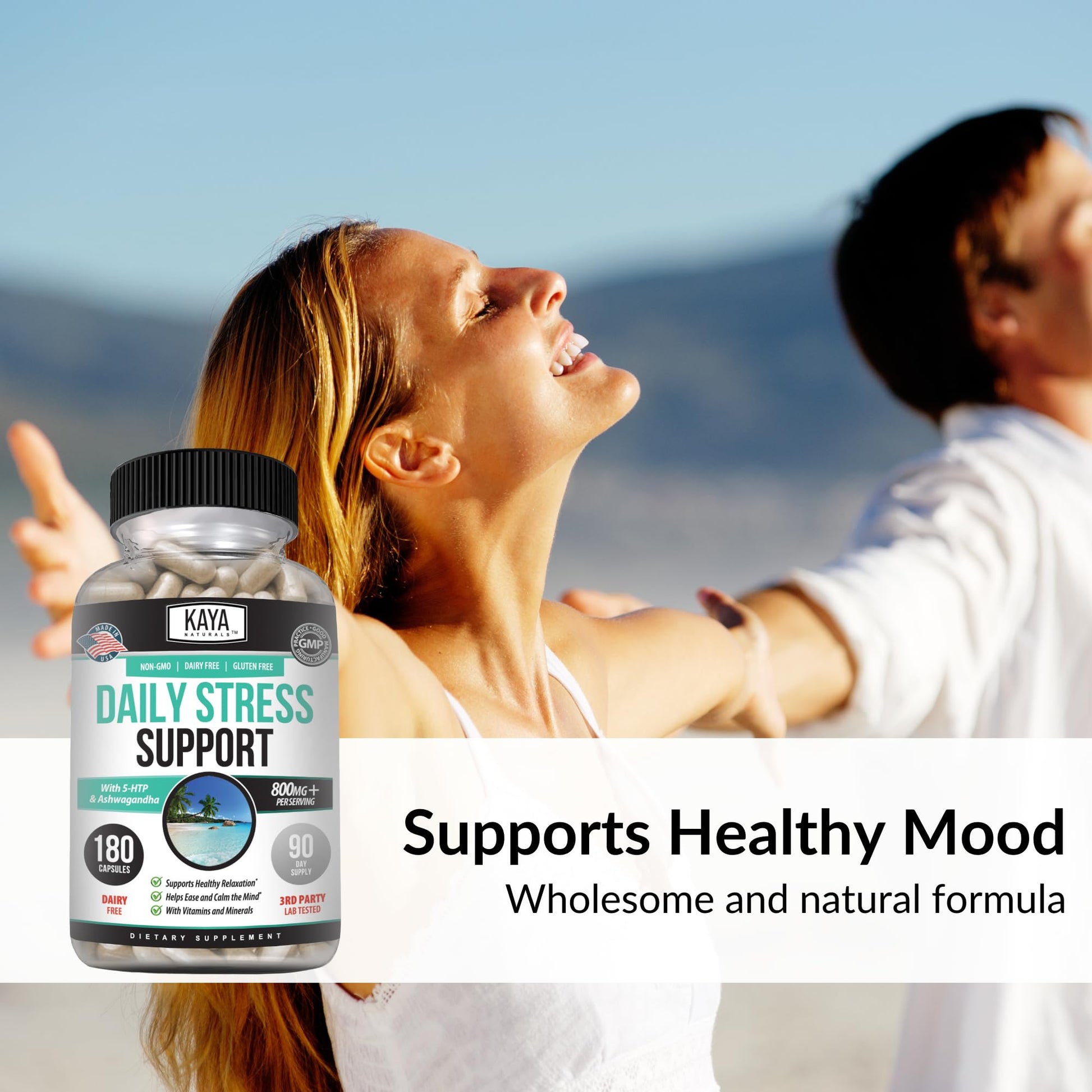Kaya Naturals - Natural Herbal Support Vitamin Supplement are Designed to Help You find Balance and Relaxation in Your Daily Routine - Vitamin Supplement - 180 Capsules Kaya Naturals Au supplements