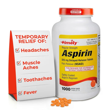 TIME-Cap Labs 1000 Regular Strength Aspirin 325mg – Delayed Release Enteric Coated Tablets for Minor Aches and Pains, NSAID Pain Reliever & Fever Reducer for Adults and Children 12 Years and Older TIME-CAP LABS, INC. Au supplements