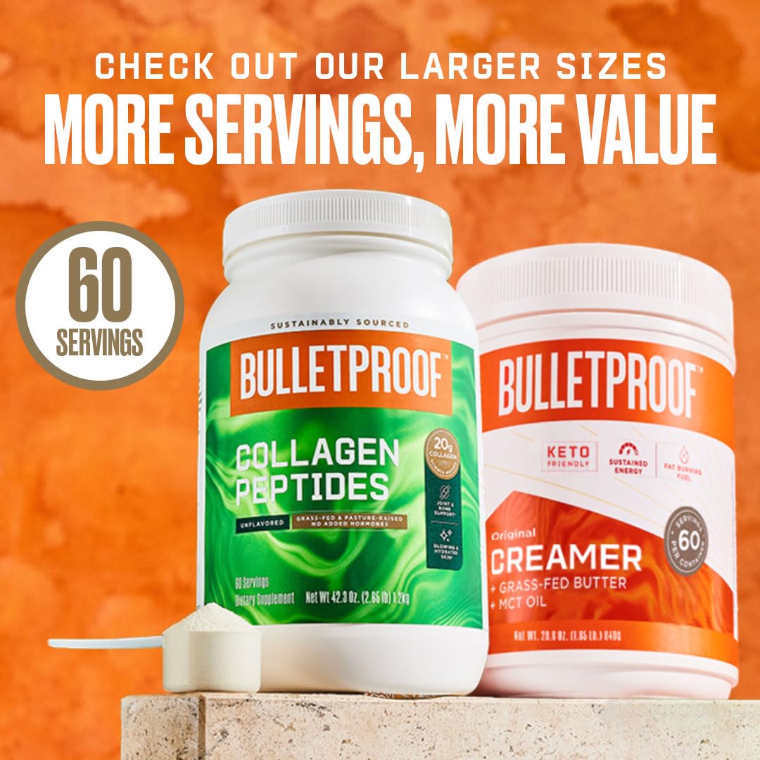 Bulletproof Dark Chocolate Energy Collagen Protein, 19.3 Ounces, Caffeine-Free Fuel Bulletproof Au supplements