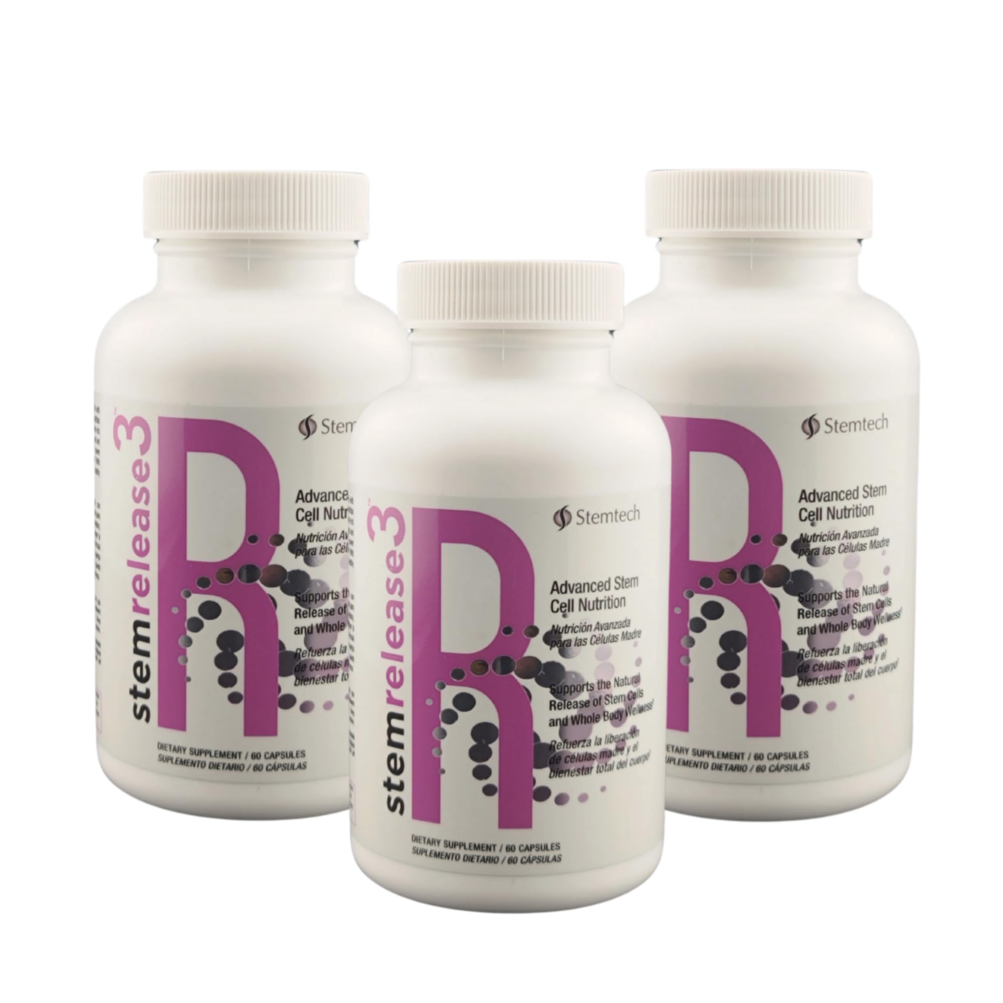 Stemtech Stemrelease3™ Cutting-Edge Stem Cell Nutrition for Natural Renewal and Youthful Vitality, Exclusive Blend for Enhanced Telomere Health 60 Capsules (3 Pack) StemTech Au supplements