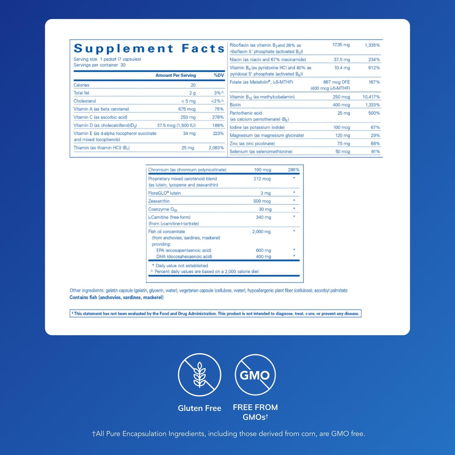 Pure Encapsulations Energize Plus Pure Pack | Supplement to Support Energy Production and Nutrient Metabolism* | 30 Packets Pure Encapsulations Au supplements