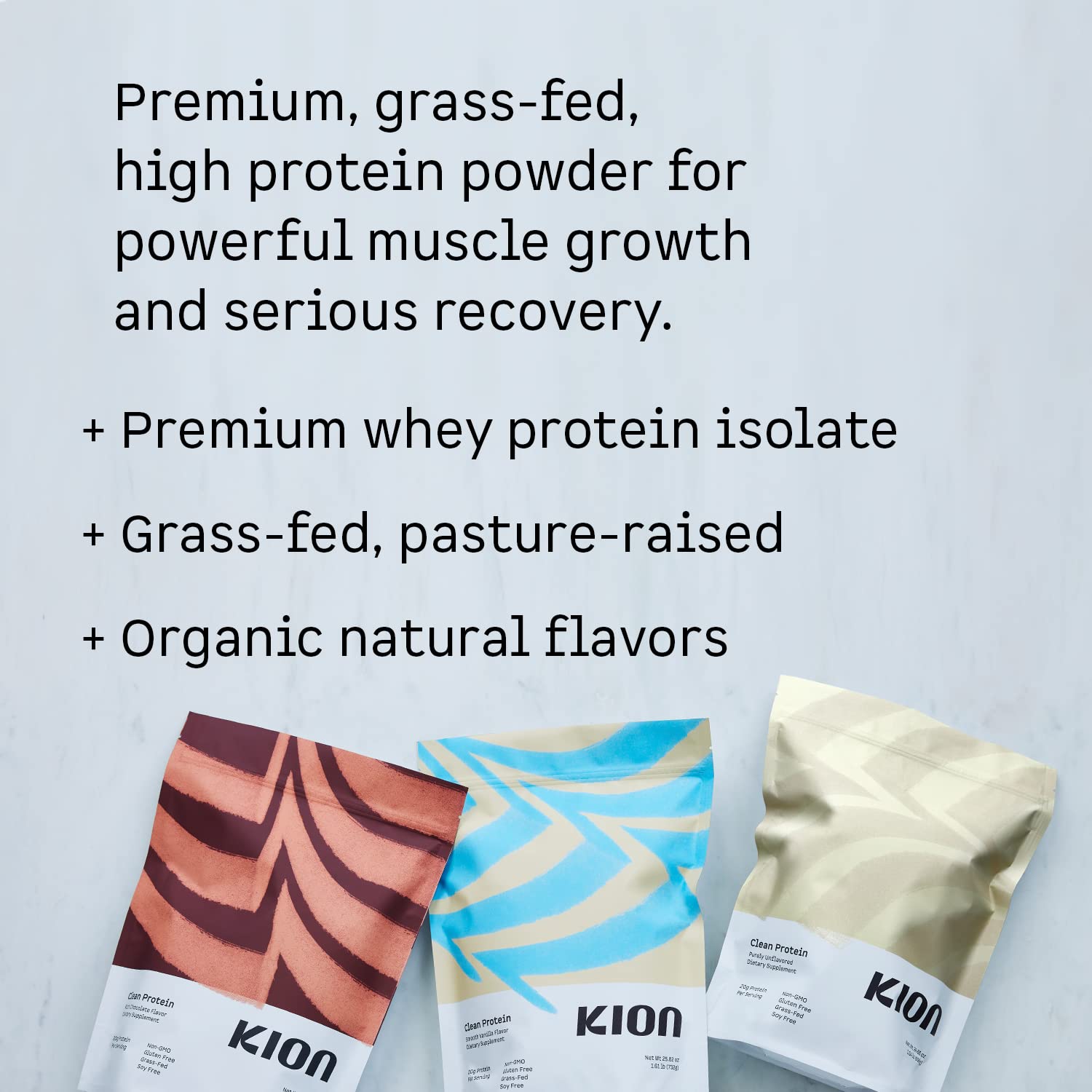 Kion Clean Protein | Grass-Fed & Pasture-Raised Whey Isolate Protein Powder Kion Au supplements