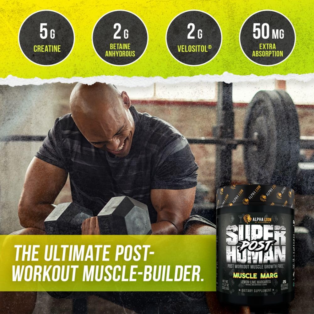 ALPHA LION Superhuman Pre Workout Powder & Post Workout Recovery Bundle, Sustained Energy & Focus + Lean Muscle Growth, Strength & Volume (Hulk Juice & Muscle Marg ALPHA LION Au supplements