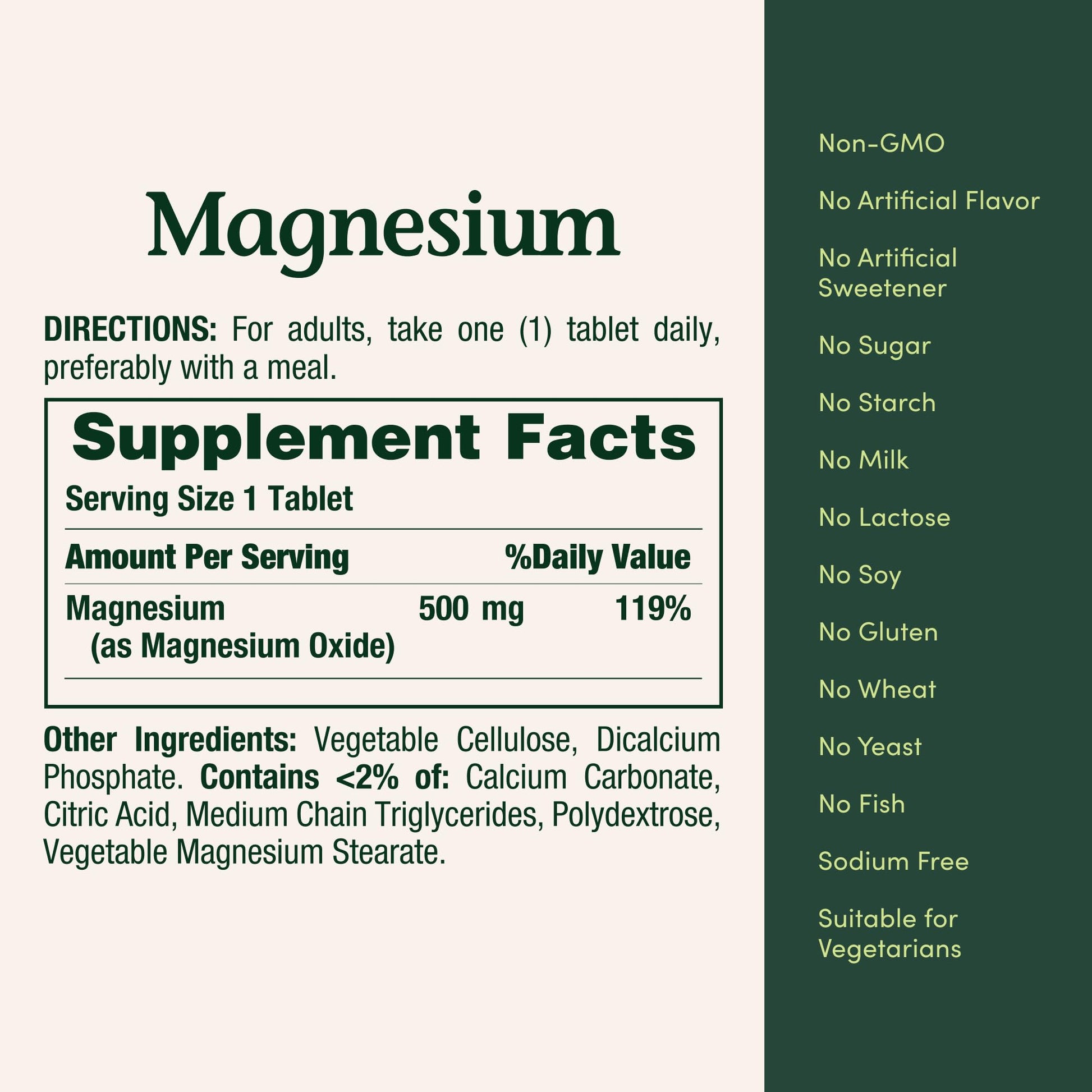 Nature's Bounty Magnesium 500 mg Tablets, High Potency Magnesium Supplement for Bone & Muscle Health, Whole Body Support, 200 Count (Pack of 1) Nature's Bounty Au supplements