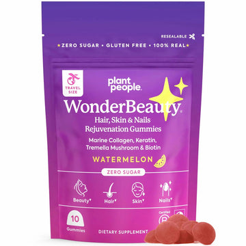 Plant People WonderBeauty Hair, Skin & Nails Rejuvenation Gummies with Tremella Mushroom, Marine Collagen Peptides, Keratin, & Biotin Plant People Au supplements
