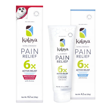 Kalaya 6X Pain Relief Arnica Cream with Massager and 6X Extra Strength Pain Relief Cream Kalaya Naturals Au supplements
