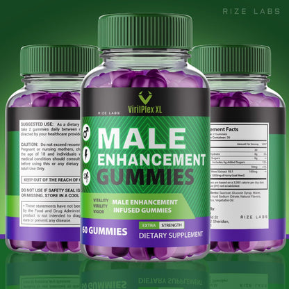 VirilPlex XL Male Performance Gummies, Premium Formula for Health and Wellbeing, VirilPlex XL for Men Gummys to Deliver Peak Performance Benefits, VirilPlexXL Gomitas (60 Gummies) rize labsAu supplements