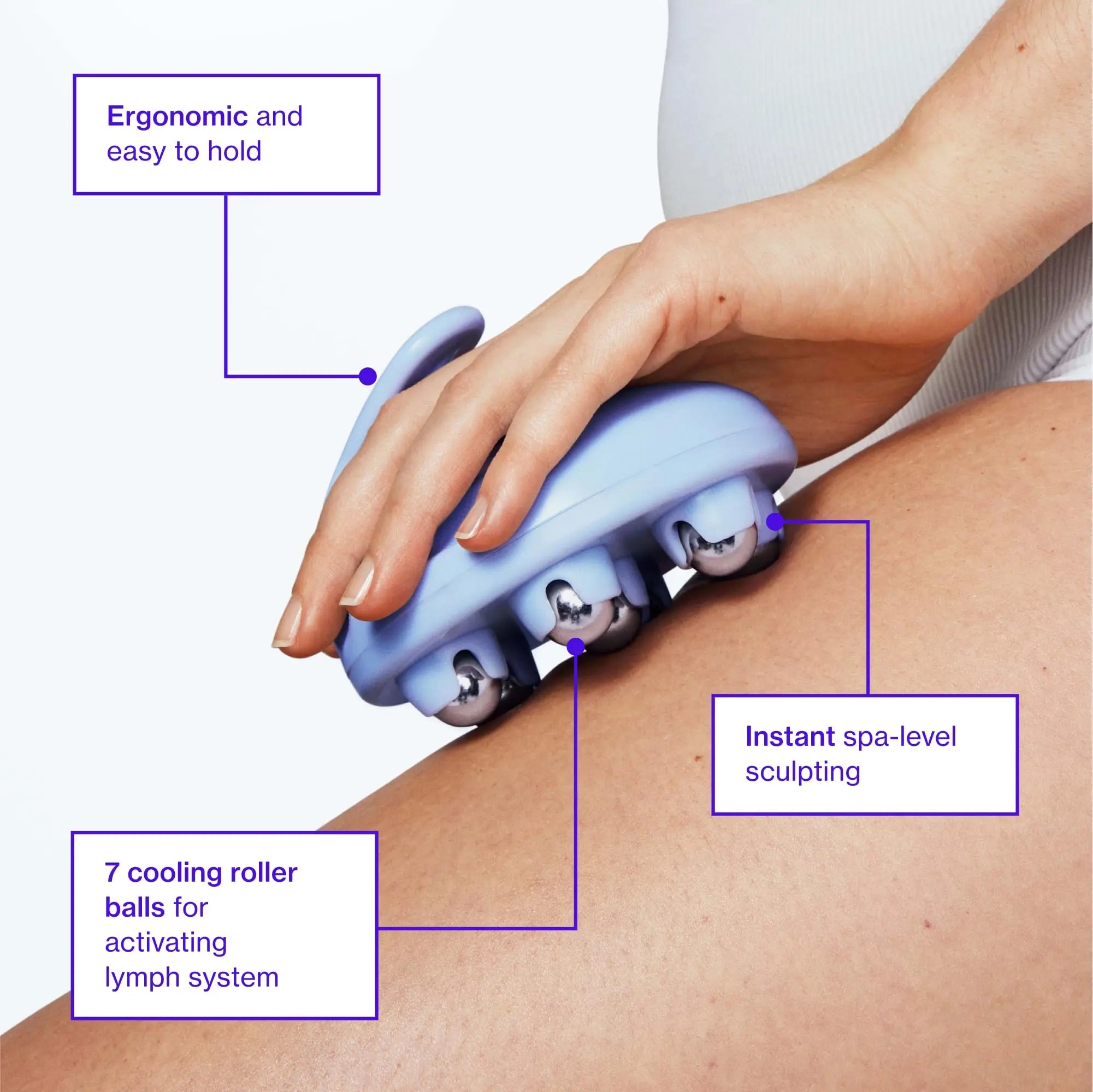 Love Wellness Bye Bye Bloat Lymphatic Massage Roller | Handheld Massager and Body Sculpting Tool | Supports Lymphatic Drainage, Bloating Relief, Skin Hydration & Boost Circulation | 1 Count Love Wellness Au supplements