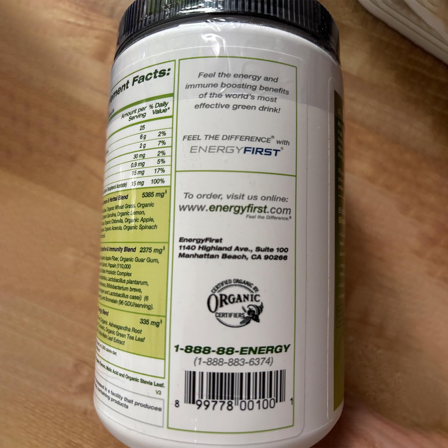EnergyFirst Energize and Detoxify Greenergy Organic Superfood Powder - Vegan, Gluten-Free, Sugar-Free, Non-GMO - 30 Servings for Daily Energy & Immunity Boost! EnergyFirst Au supplements