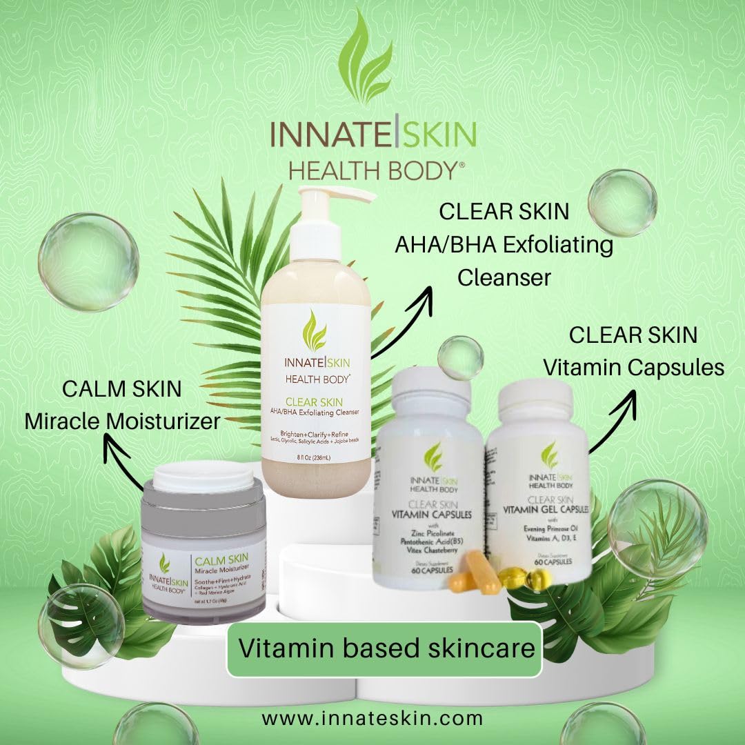 Innate Skin Health Body Clear Skin Acne Gummies - Complexion Supplement, Pantothenic Acid & Antioxidants, Vitamins 60 Count Innate Skin uk supplements