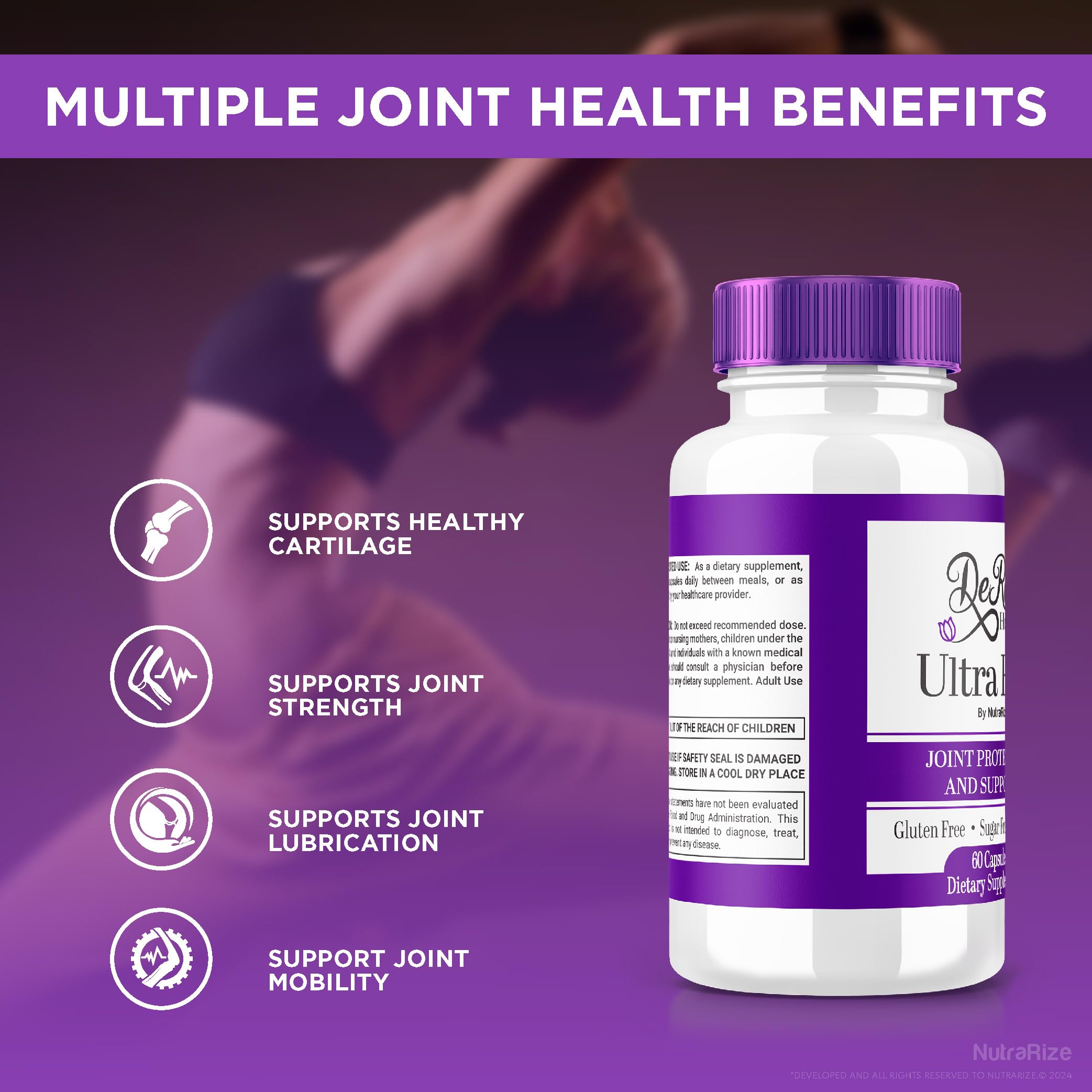 (2 Pack) Ultra Flex Capsules, Advanced Joint Support Supplement, Ultra Flex Natural Joint Health Formula, Max Strength Pills for Joint Wellness and Mobility, UltraFlex Vitamin Reviews (120 Capsules) NutraRize Au supplements