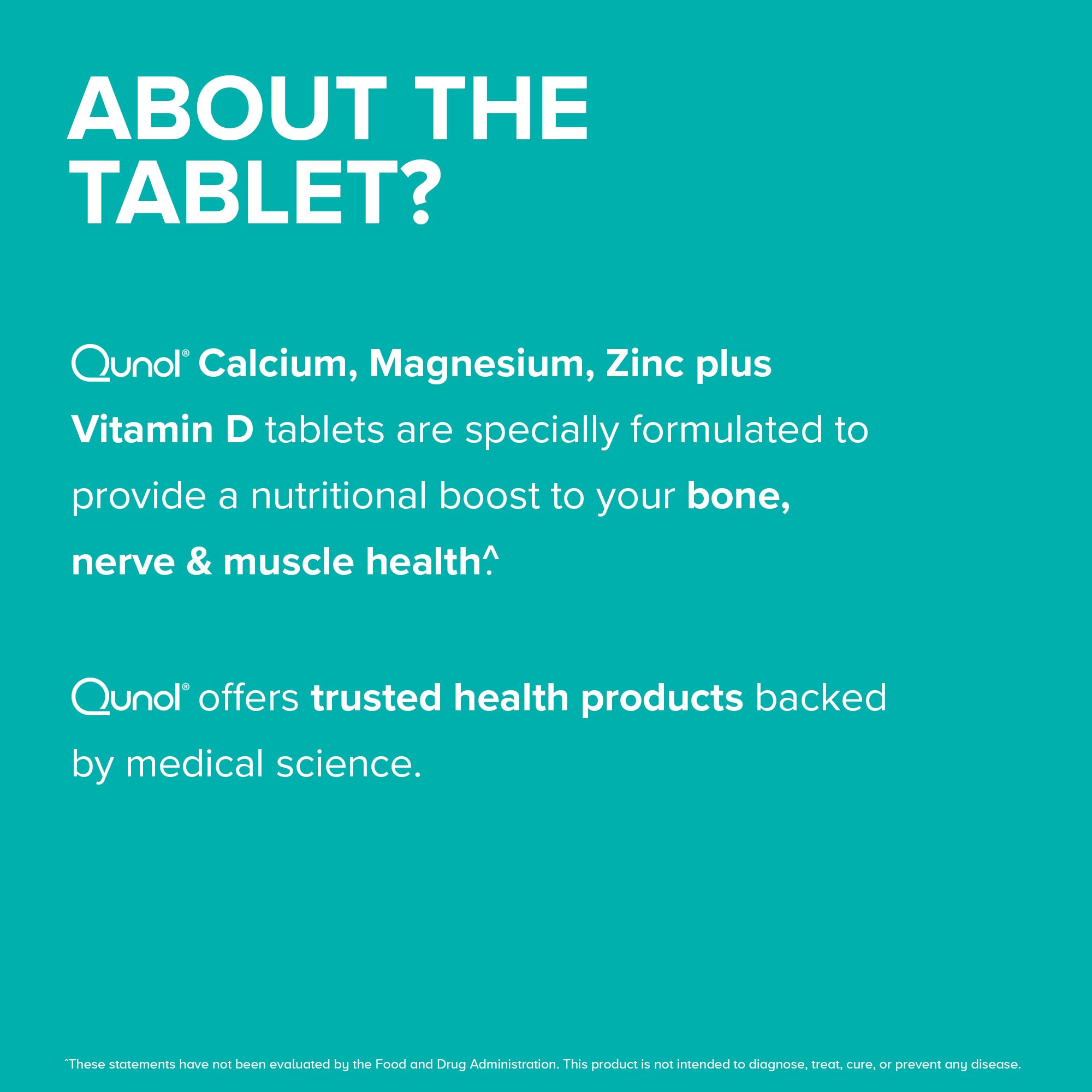 Qunol Calcium 3 in 1 Tablets with Calcium, Magnesium & Zinc for Immune Support, Bone Qunol Au supplements