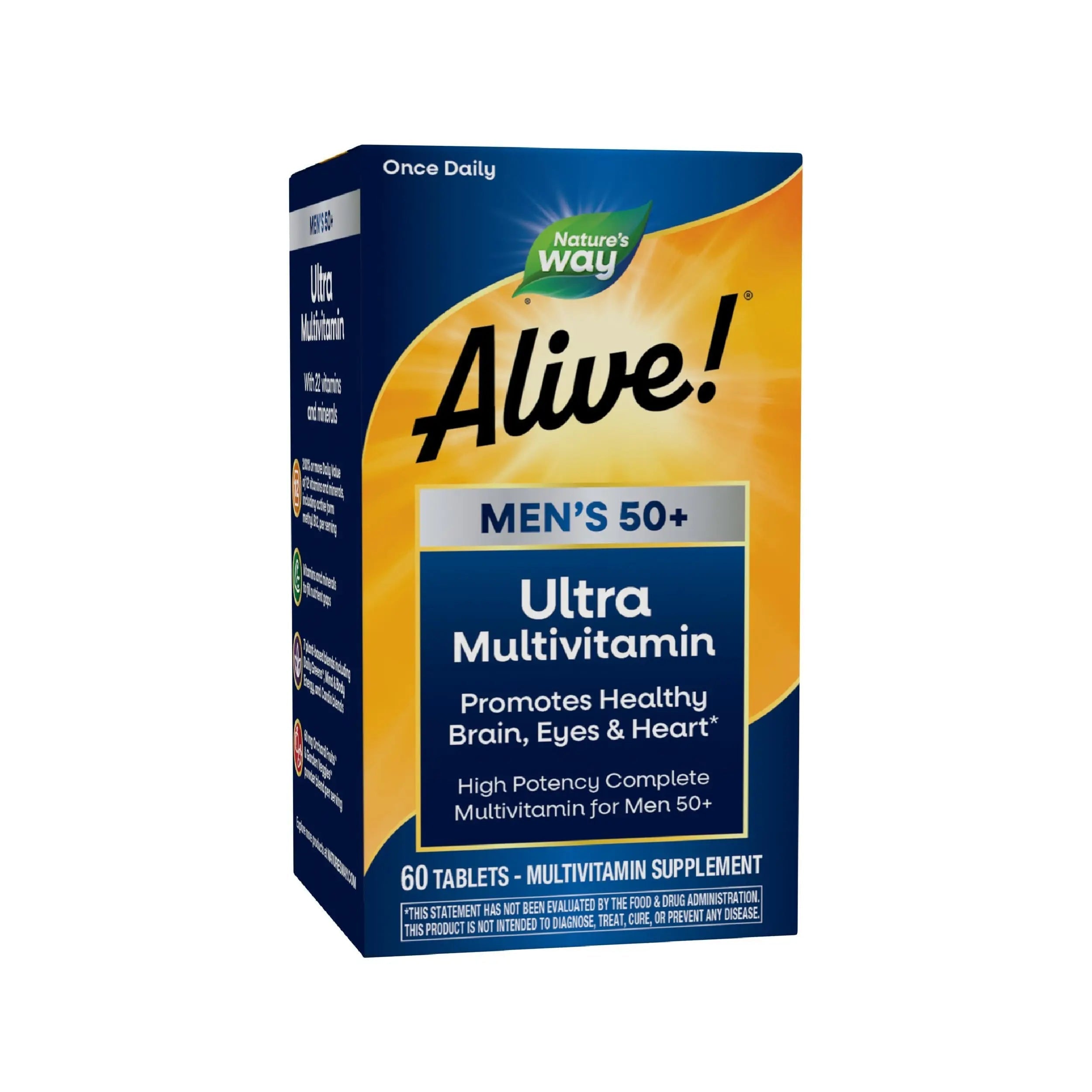 Nature's Way Alive! Men’s 50+ Daily Ultra Multivitamin, High Potency Formula, Supports Healthy Brain, Eyes & Heart Nature's Way Au supplements