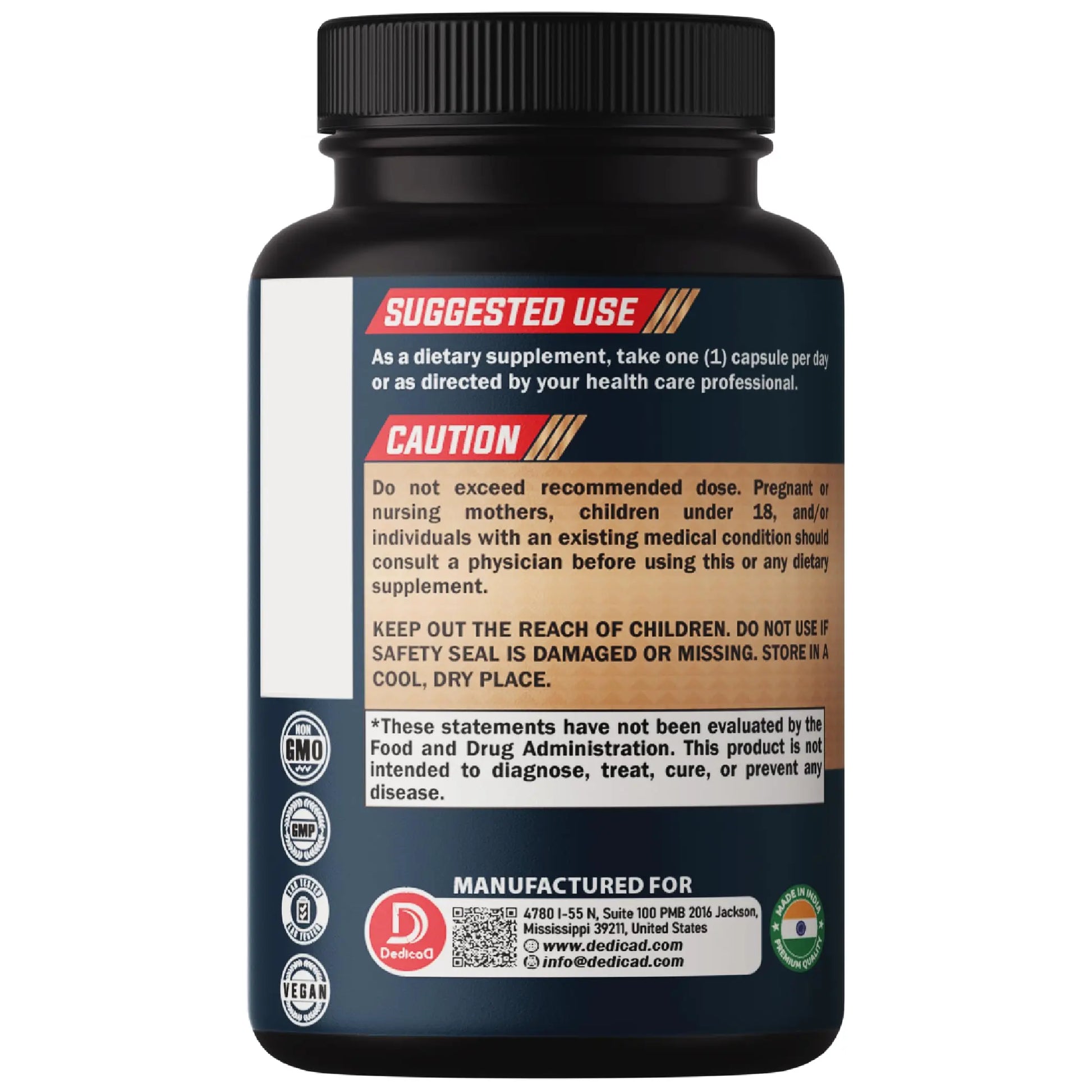 DEDICAD Kava Kava Capsules - 3 Month Supply - 9 Herbs with Ginkgo Biloba, Ashwagandha Root, Andean Cocoa, Graviola Leaf, Chamomile, Valerian, Lemon Balm & Skullcap - Support Mood & Immune - 90 Pills DEDICAD Au supplements
