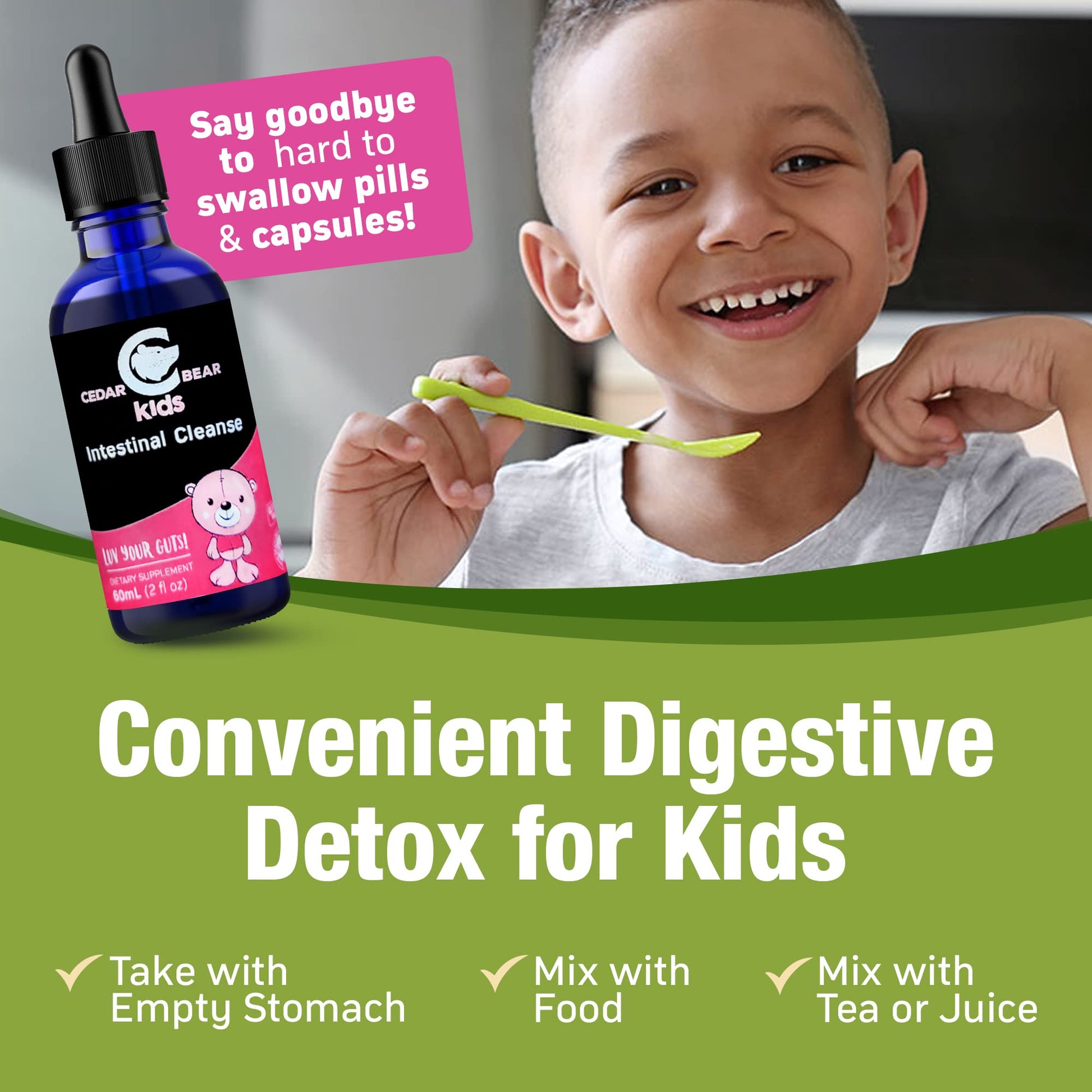 Cedar Bear - Intestinal Cleanse for Kids, Liquid Herbal Supplement for Detox Cleanse Cedar Bear Naturales Au supplements