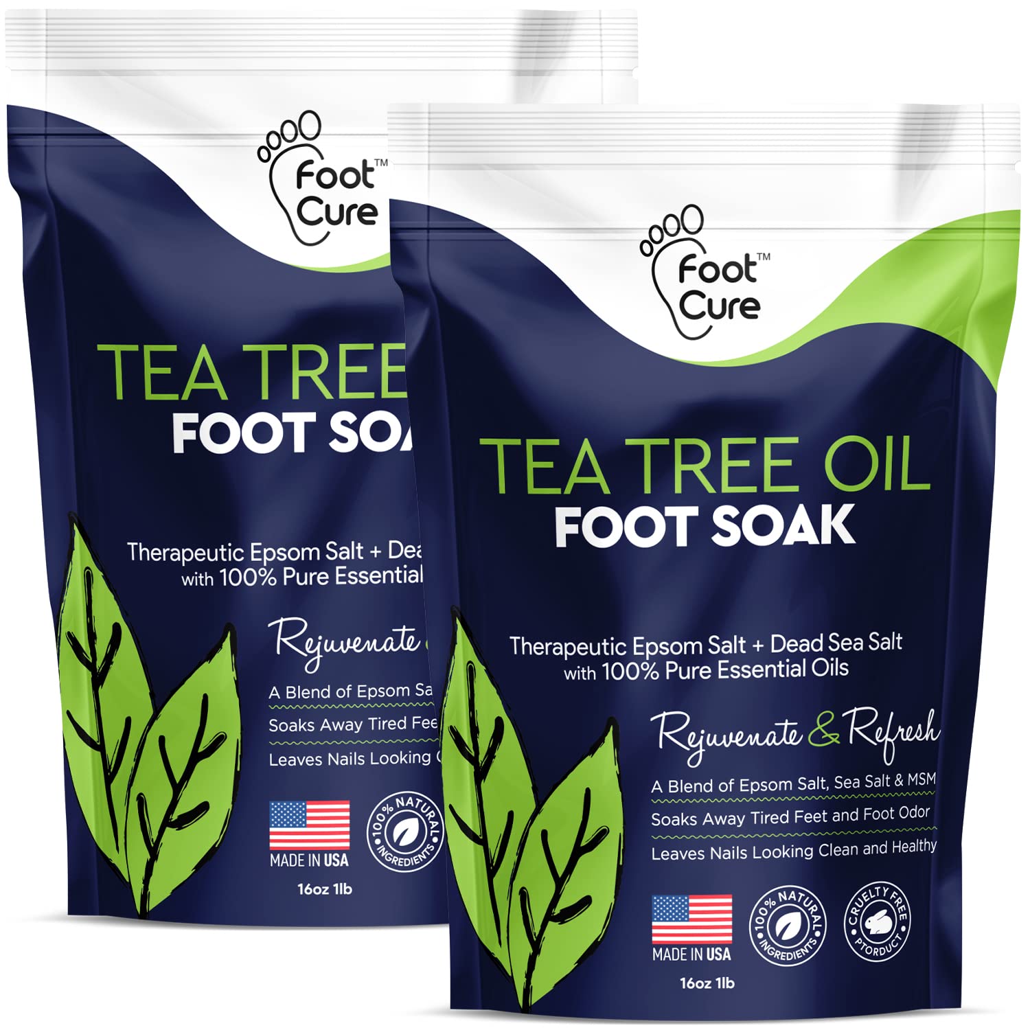 Tea Tree Oil Foot Soak with Epsom Salt - Best Toenail Fungus Treatment, Athletes FOOT CURE Au supplements