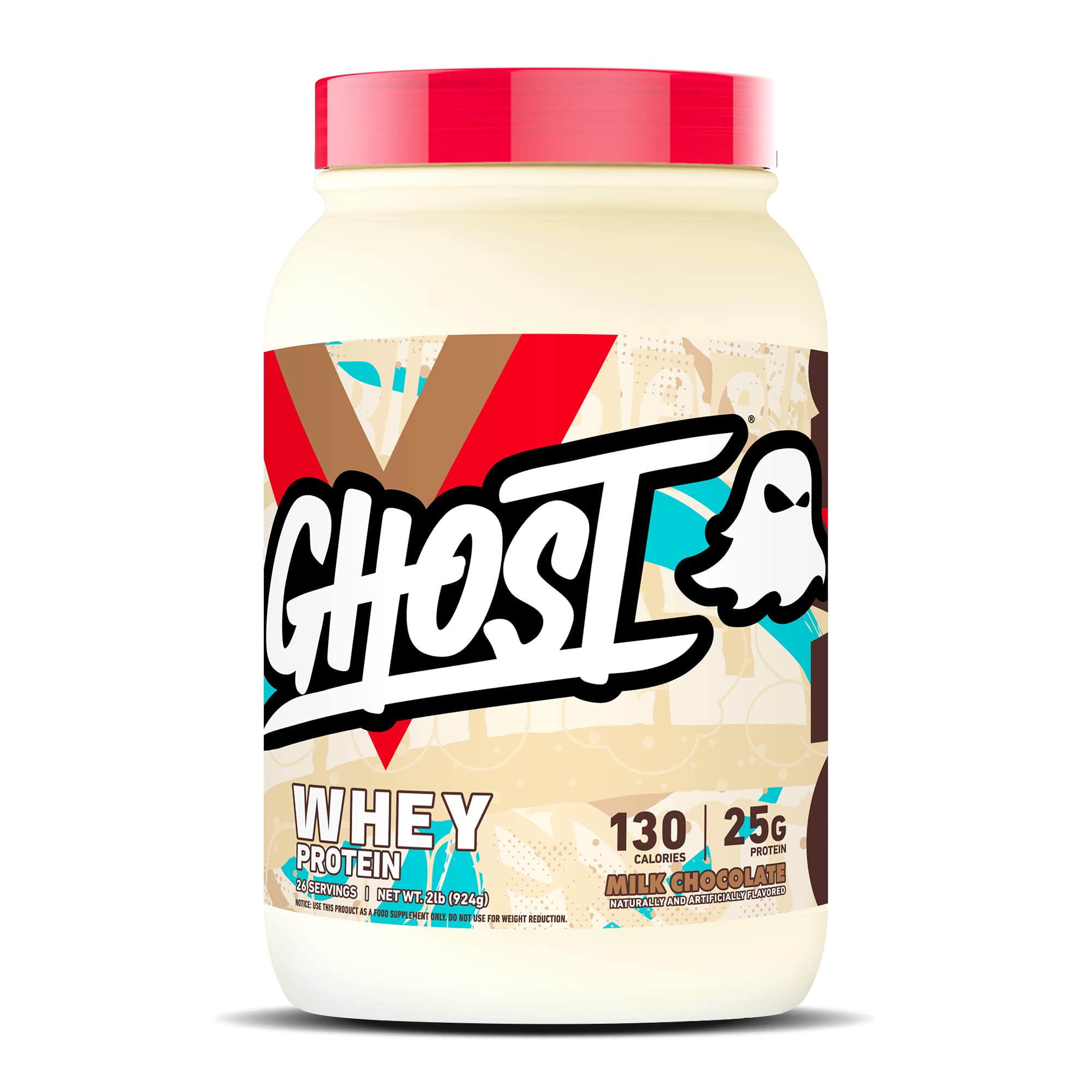 GHOST Whey Protein Powder, Milk Chocolate - 2LB Tub, 25G of Protein - Flavored Isolate GHOST Au supplements