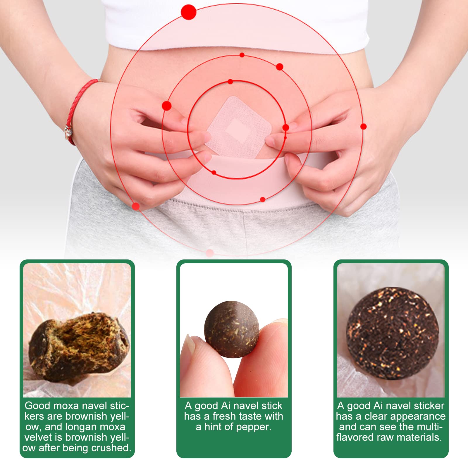 ALIVO 40PCs Mugwort Belly Patch, Mugwort Navel Stickers - Parches para Bajar de Peso ALIVO Au supplements