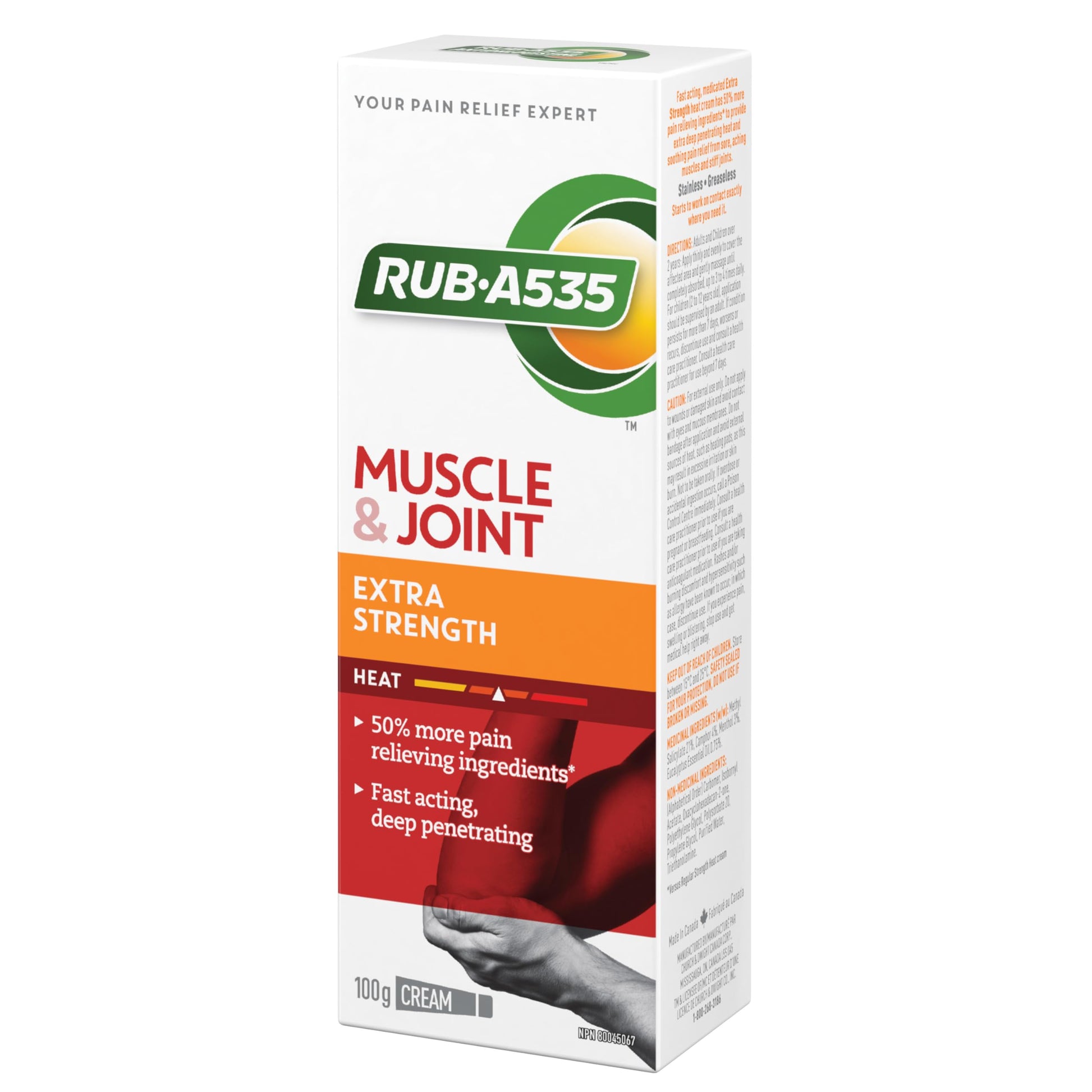 RUB A535 EXTRA STRENGTH CREAM For Relief of Arthritis, Rheumatic Pain, Muscle Pain, Joint & Back Pain 100 g Rub A535 Au supplements