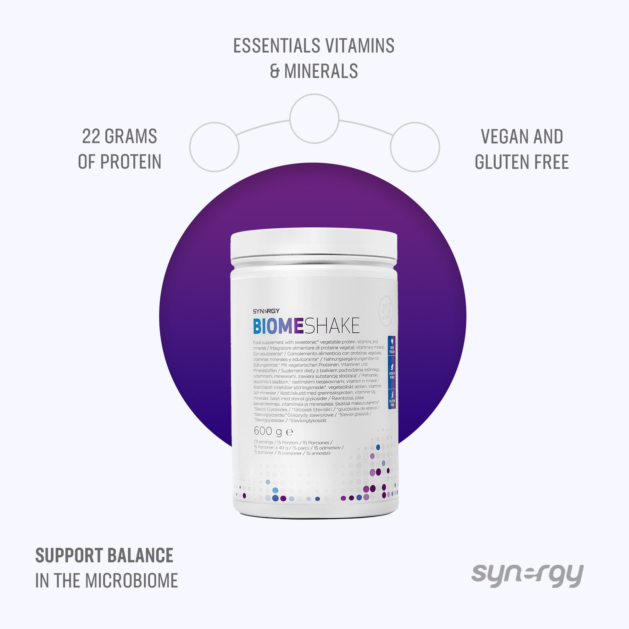 Synergy Worldwide Biome Shake 600 g | 22g Protein Powder Supplement | High in nutrients, Vitamins and Minerals Synergy Worldwide Au supplements