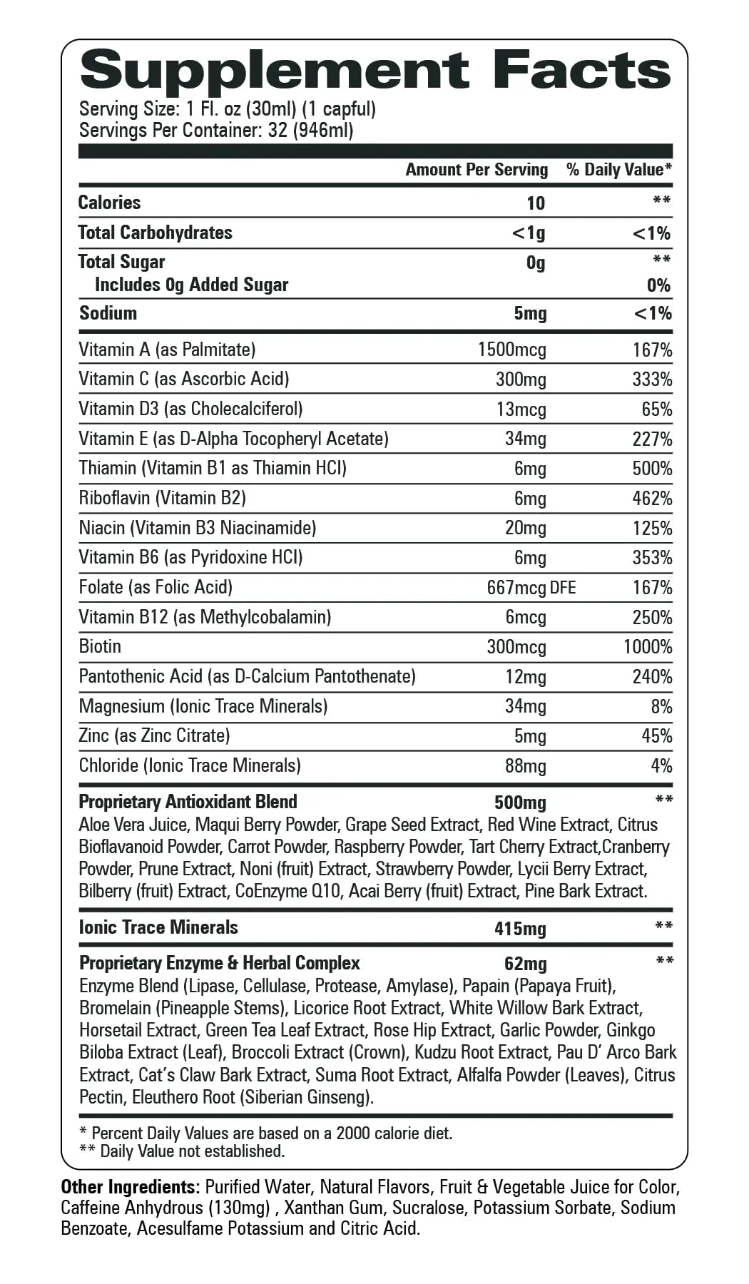 Liquid Vitamin Turbo Power Plus: 47 Vitamins, Enzymes, Vitamin D3, Vitamin A, Vitamin C, and Zinc for Men, Women, Teens, and Kids Turbo Power Au supplements