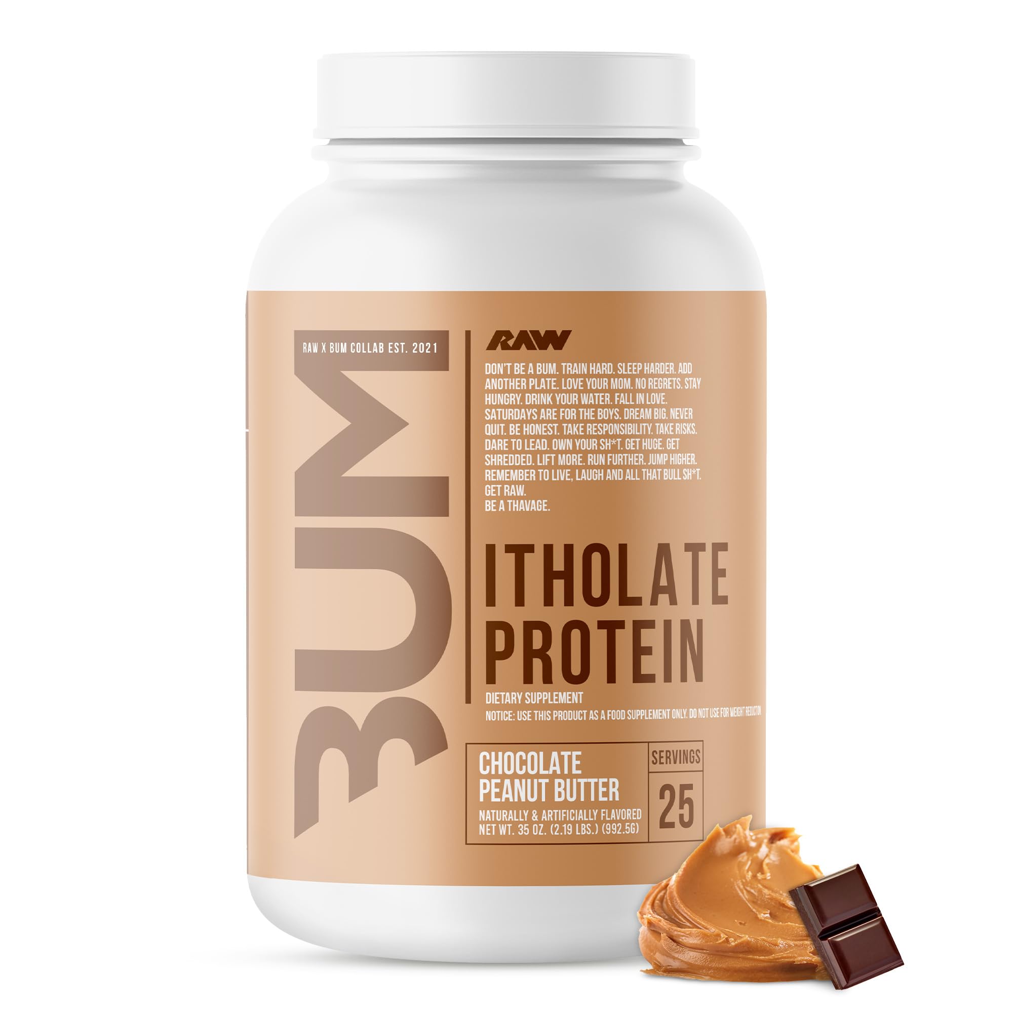 RAW Whey Isolate Protein Powder, Chocolate Peanut Butter (CBUM Itholate) - 100% Grass RAW Au supplements