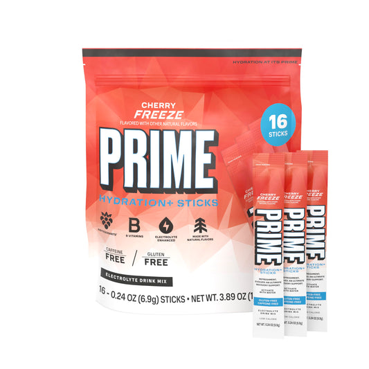 PRIME HYDRATION+ Electrolyte Powder Sticks, Cherry Freeze, Sugar Free Hydration Drink Mix with Potassium, Magnesium & B Vitamins PRIME HYDRATIONUS supplements