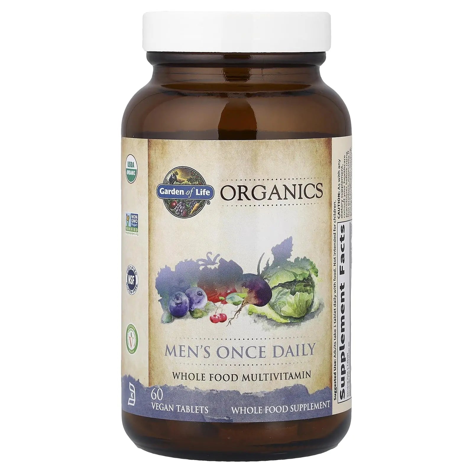 Garden of Life Once Daily Whole Food Multivitamin for Men, Organic Mens Vitamins & Minerals, Vitamin C, Zinc, Vegan Garden of Life Au supplements