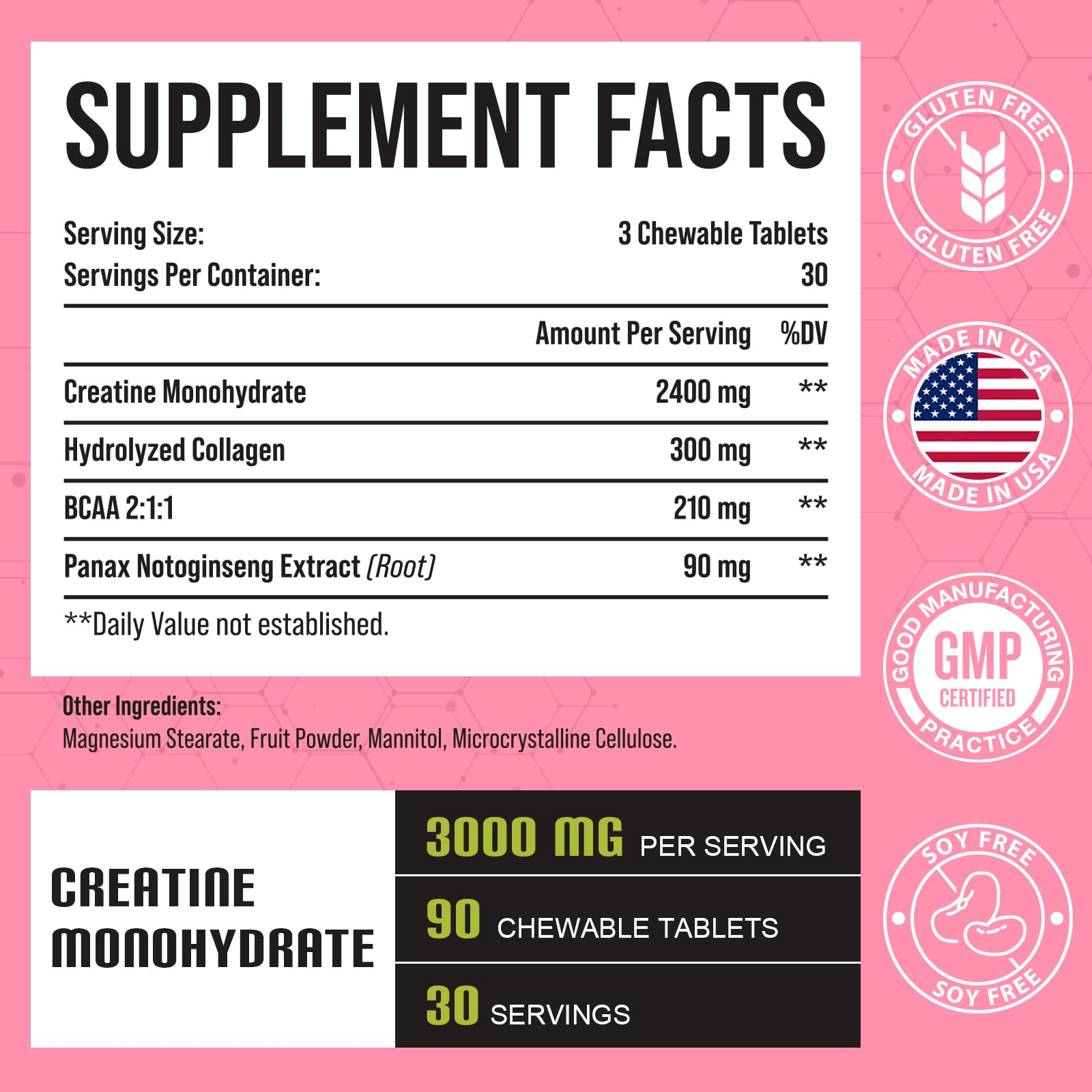 Creatine Monohydrate for Women, Creatine Supplement 3000mg, with Hydrolyzed Zeylamum Au supplements